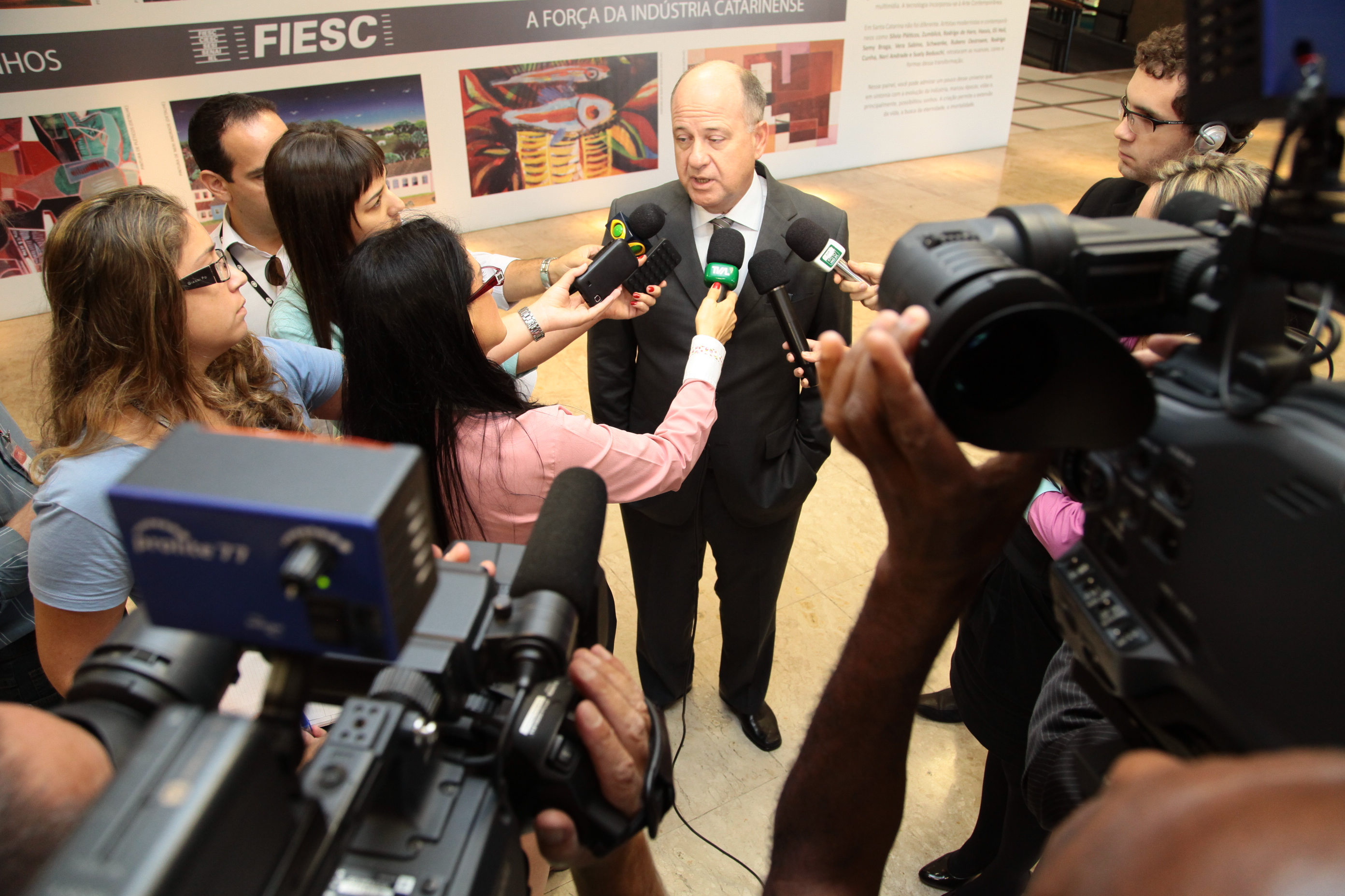 Reunião da diretoria da FIESC com o Secretário-executivo do Ministério de Minas e Energia, Márcio Zimmermann. Foto: Miriam Zomer