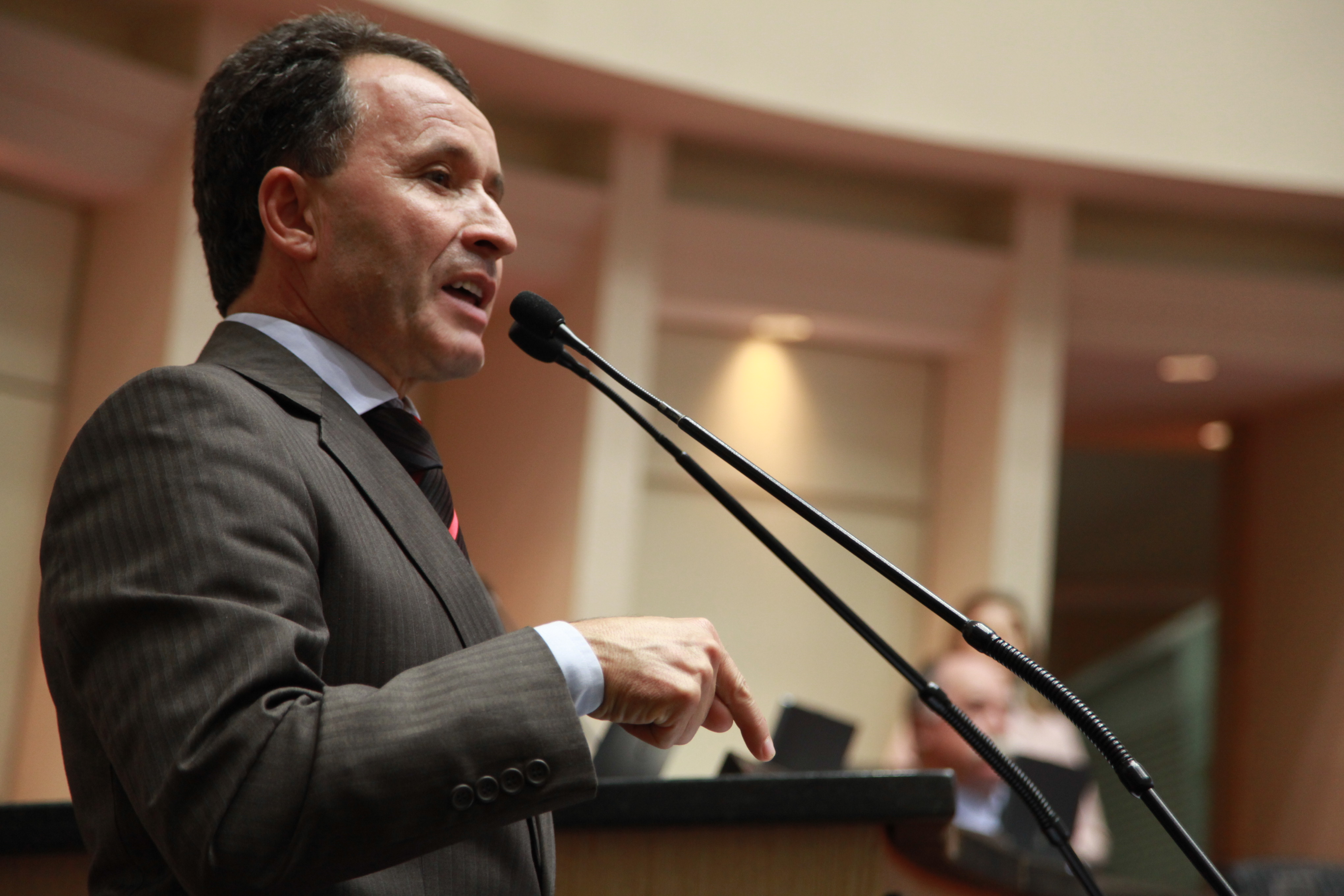 Sessão Ordinária Plenário Osni Régis. Deputado Darci de Matos (PSD). Foto: Miriam Zomer