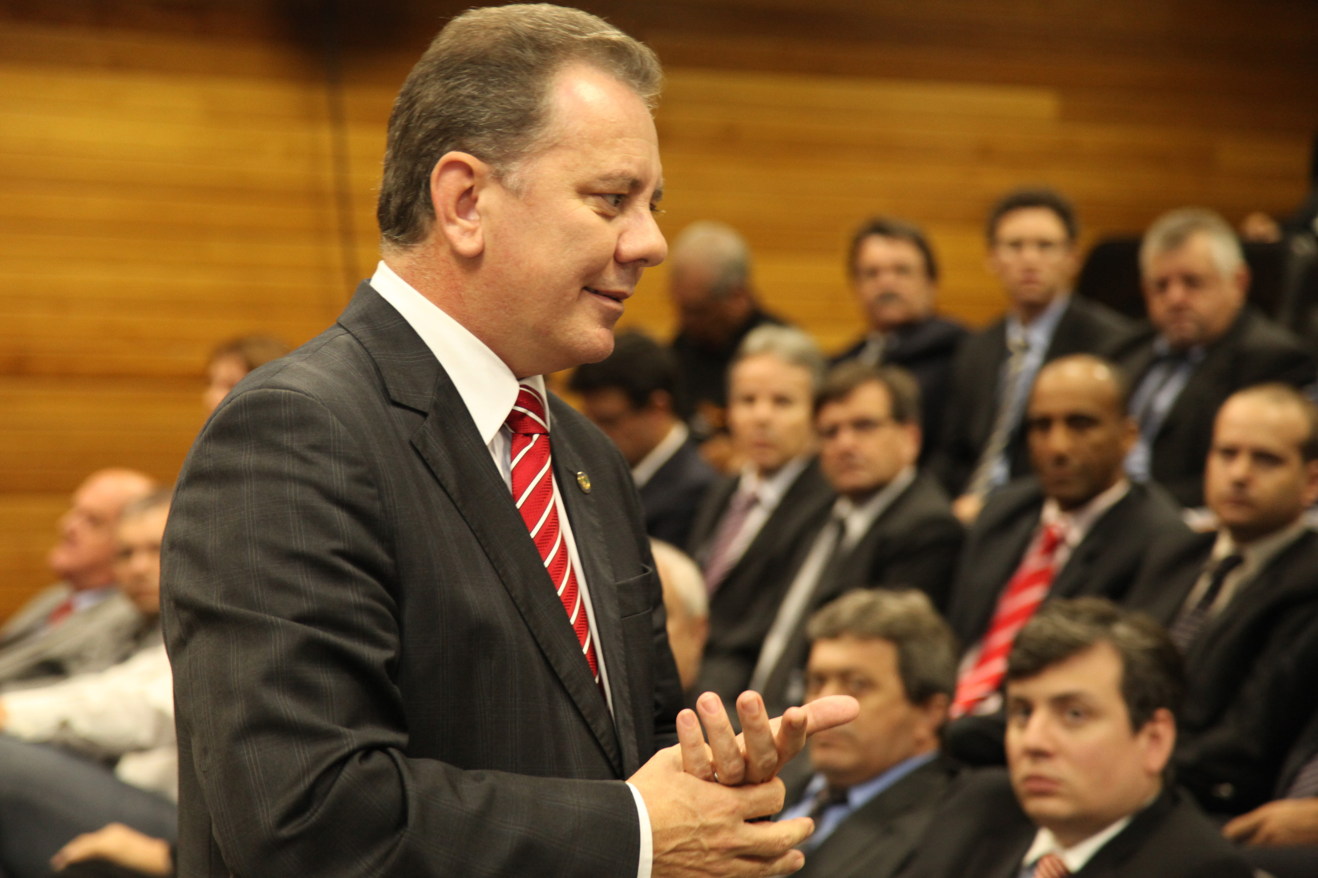Audiência sobre o Centro de Inovação de Tubarão. Presidente da Alesc, Deputado Joares Ponticelli. Foto: Miriam Zomer