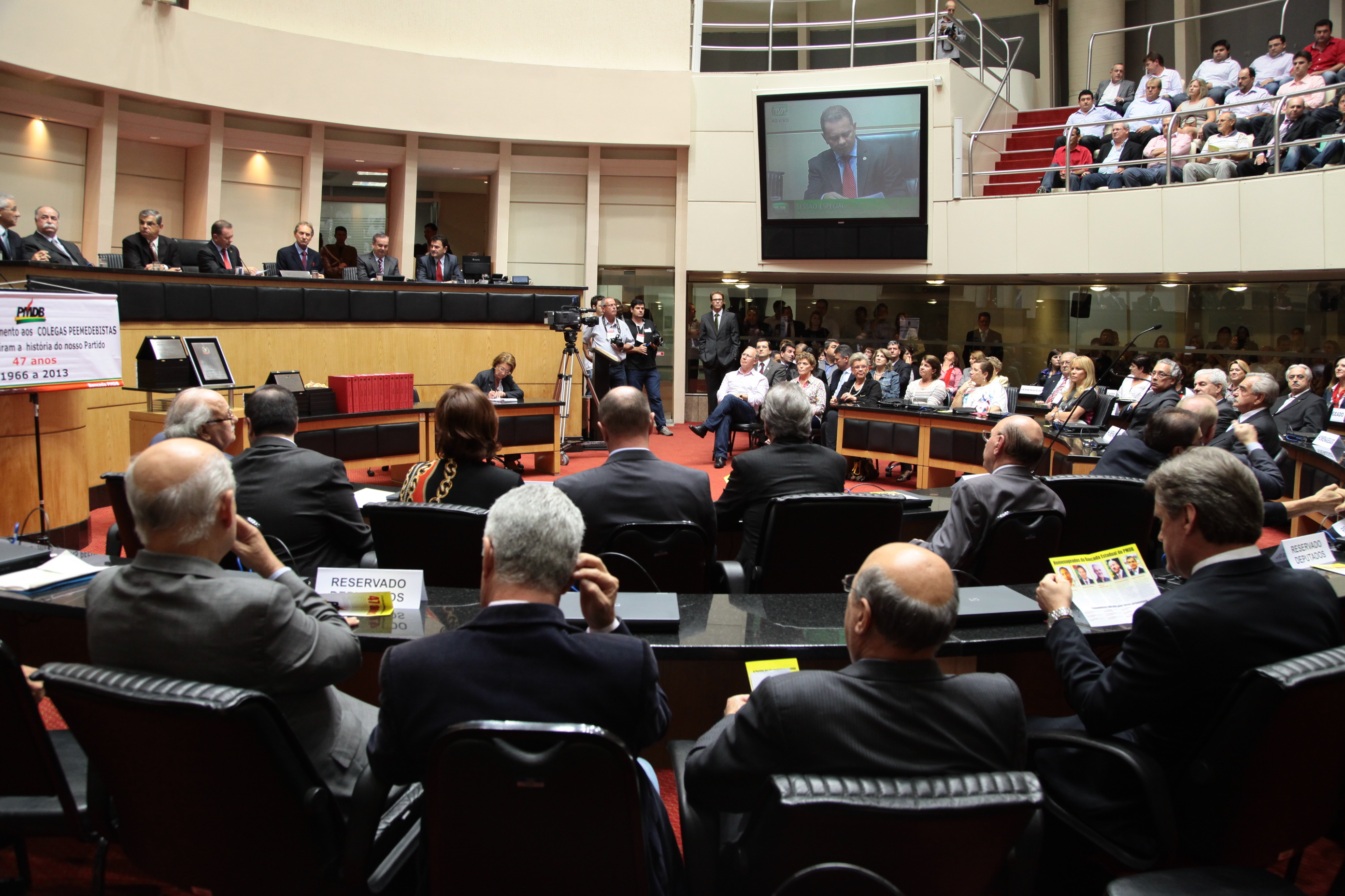 Sessão Especial em homenagem aos 47 anos de fundação do Partido do Movimento Democrático do Brasil - PMDB. Foto: Miriam Zomer