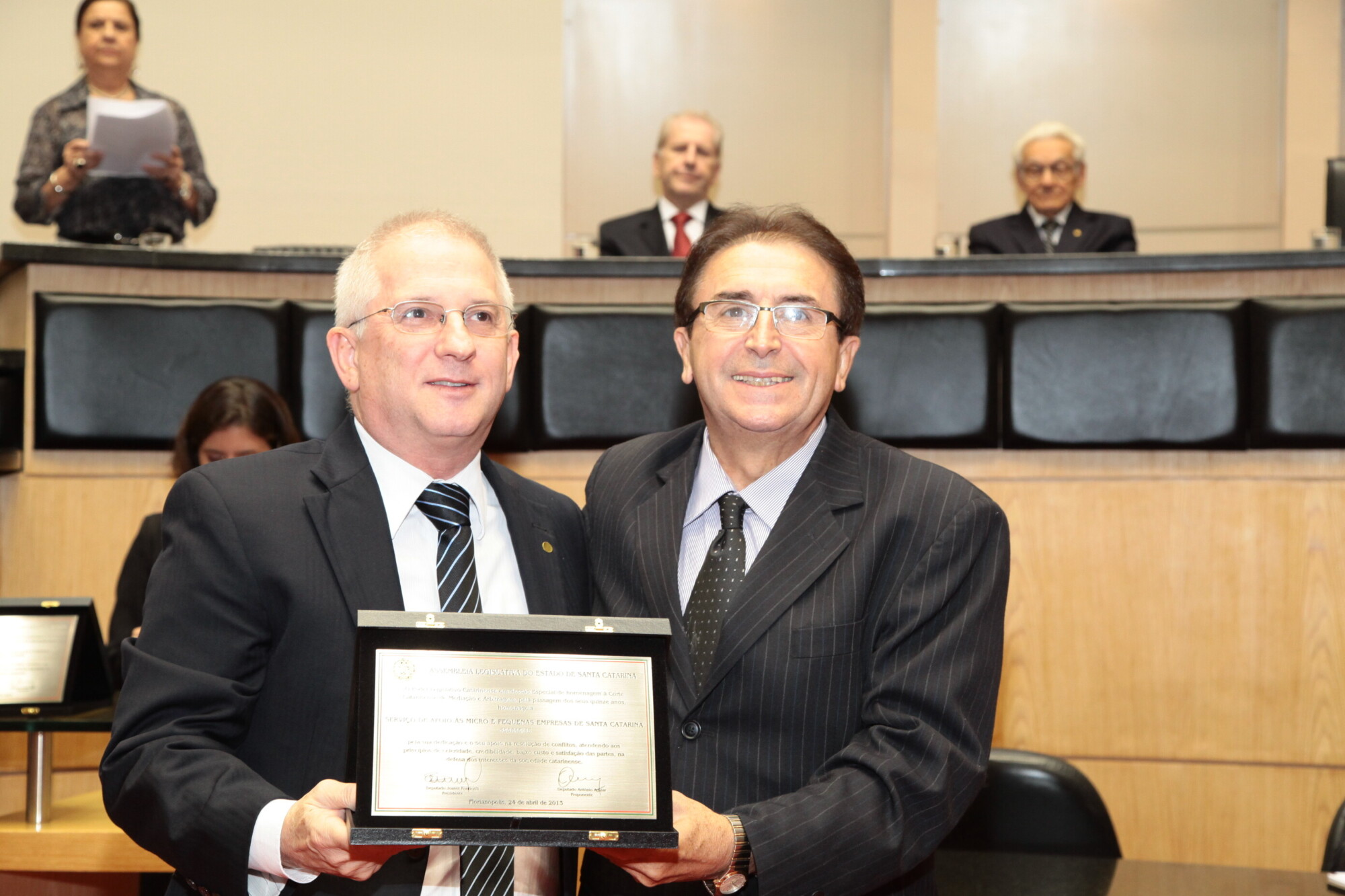 Sessão Especial em homenagem à Corte Catarinense de Mediação e Arbitragem pela passagem dos seus 15 anos. Foto: Alberto Neves