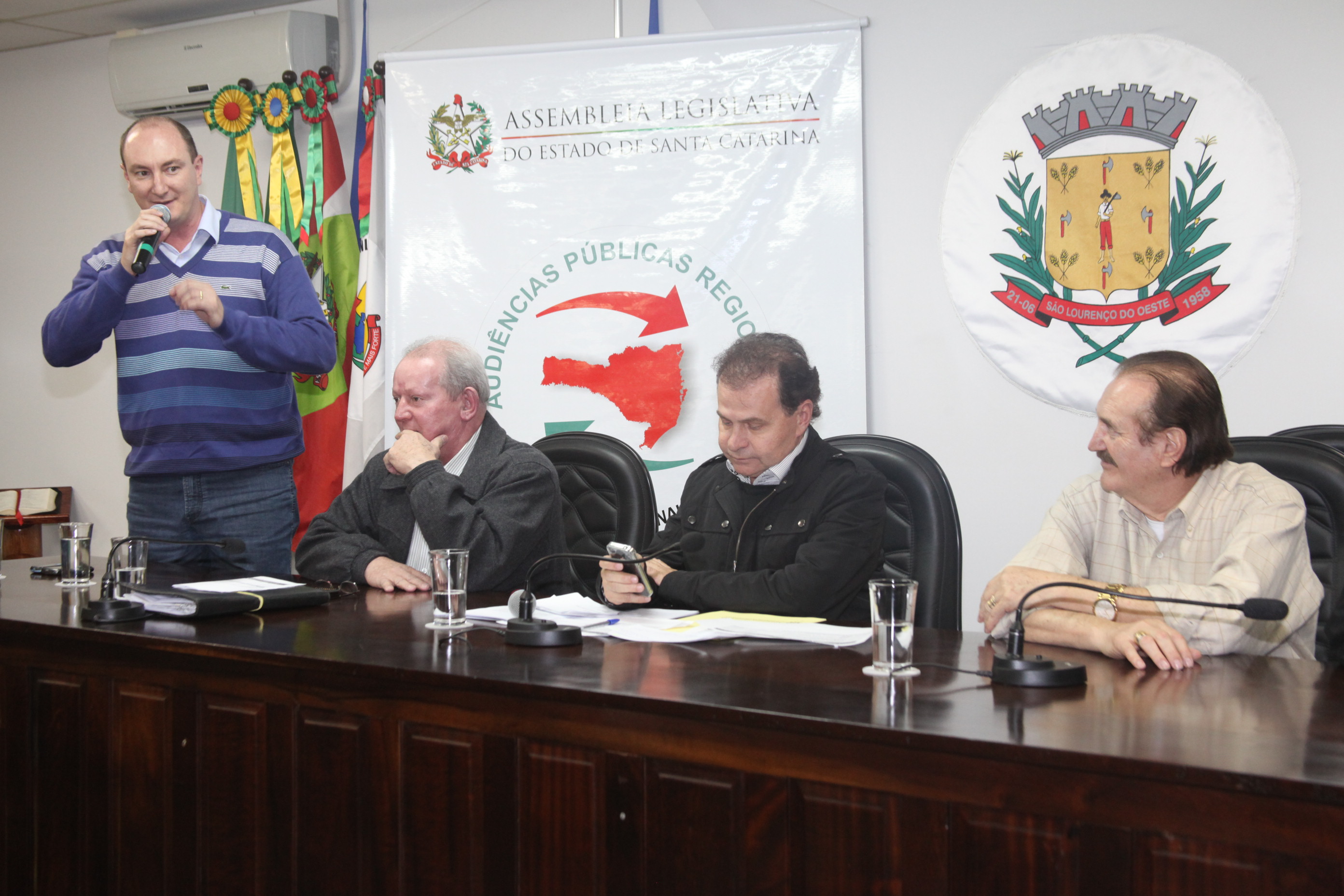 São Lourenço do Oeste sedia a quarta audiência pública do Orçamento Regionalizado 2013. Foto: Fábio Queiroz