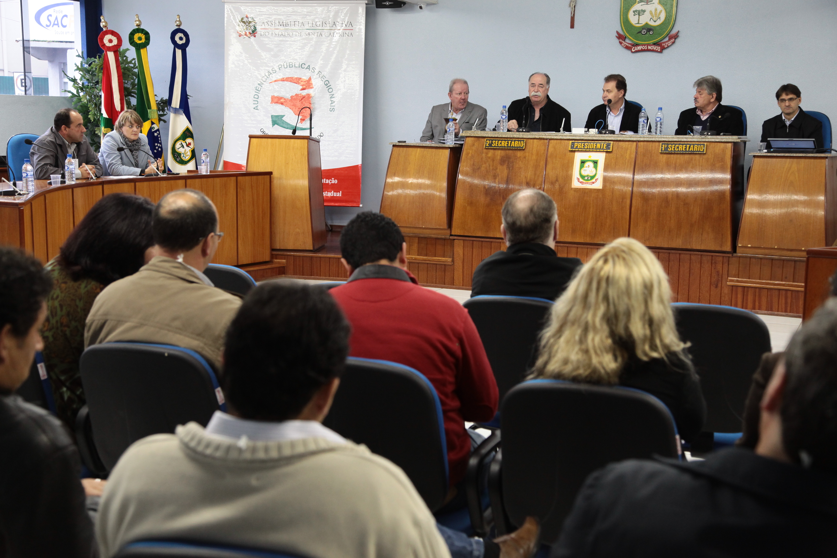 Audiência Pública Regional sobre a Lei de Diretrizes Orçamentárias (LDO) 2013 e Lei Orçamentária Anual (LOA) 2014, na cidade de Campos Novos.  Fotos: Miriam Zomer