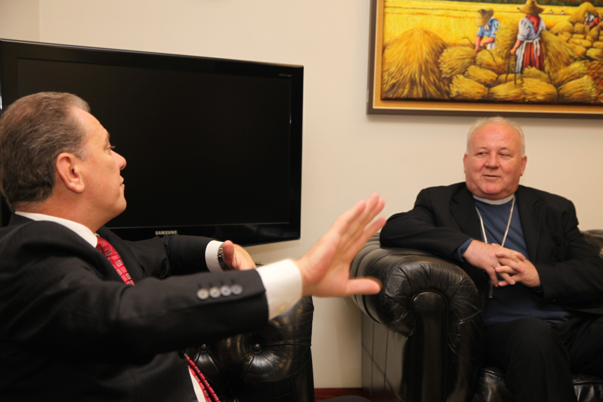 Ponticelli recebe visita do arcebispo de Florianópolis, dom Wilson Jönck