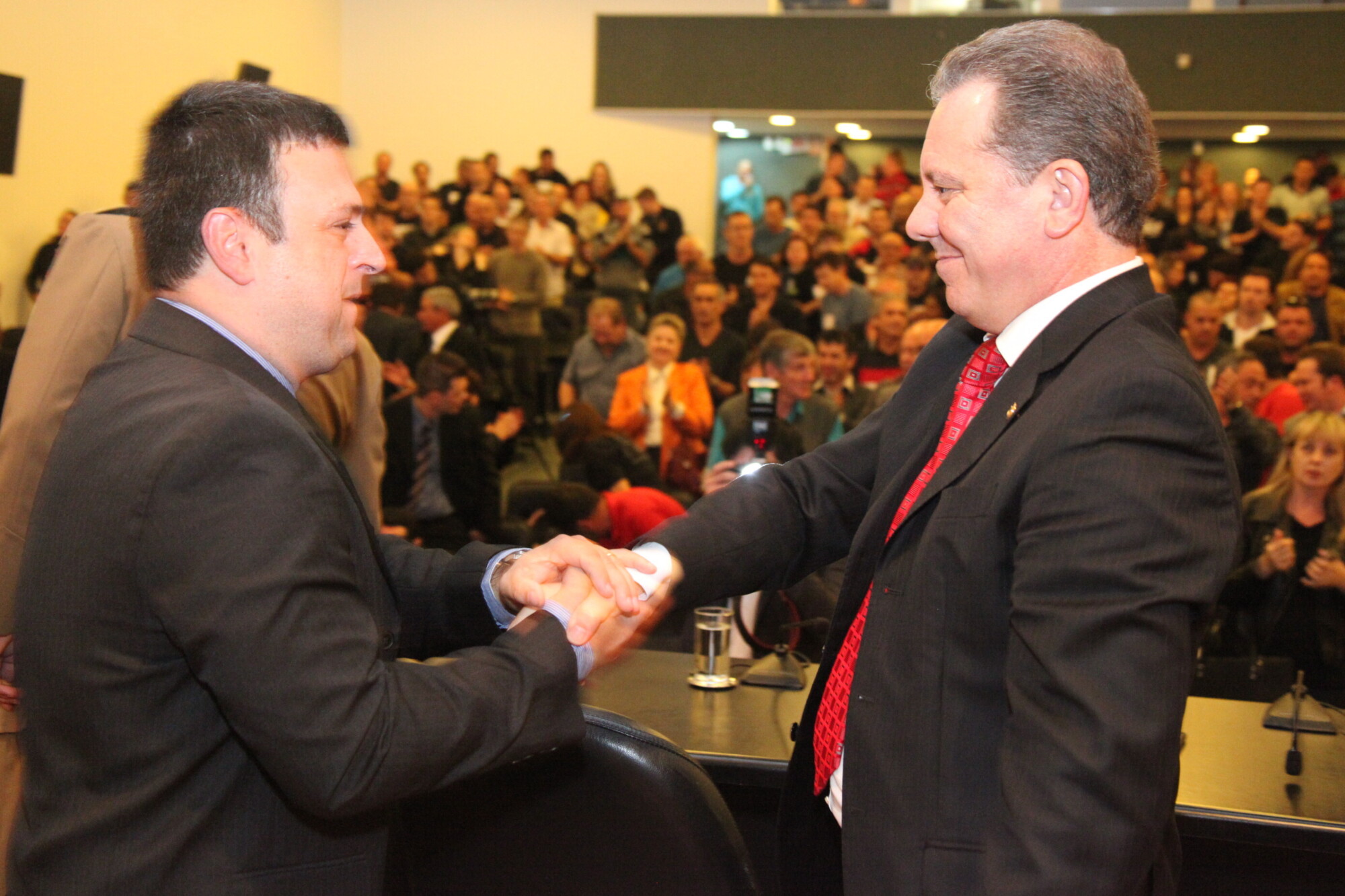 Cerimônia de posse da nova diretoria do Sinpol-SC. Foto: Fábio Queiroz