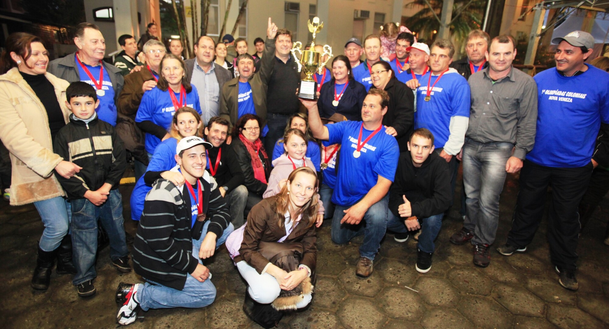 Equipe Azul foi vencedora da Olimpíada Colonial. Foto: Carlos Kilian