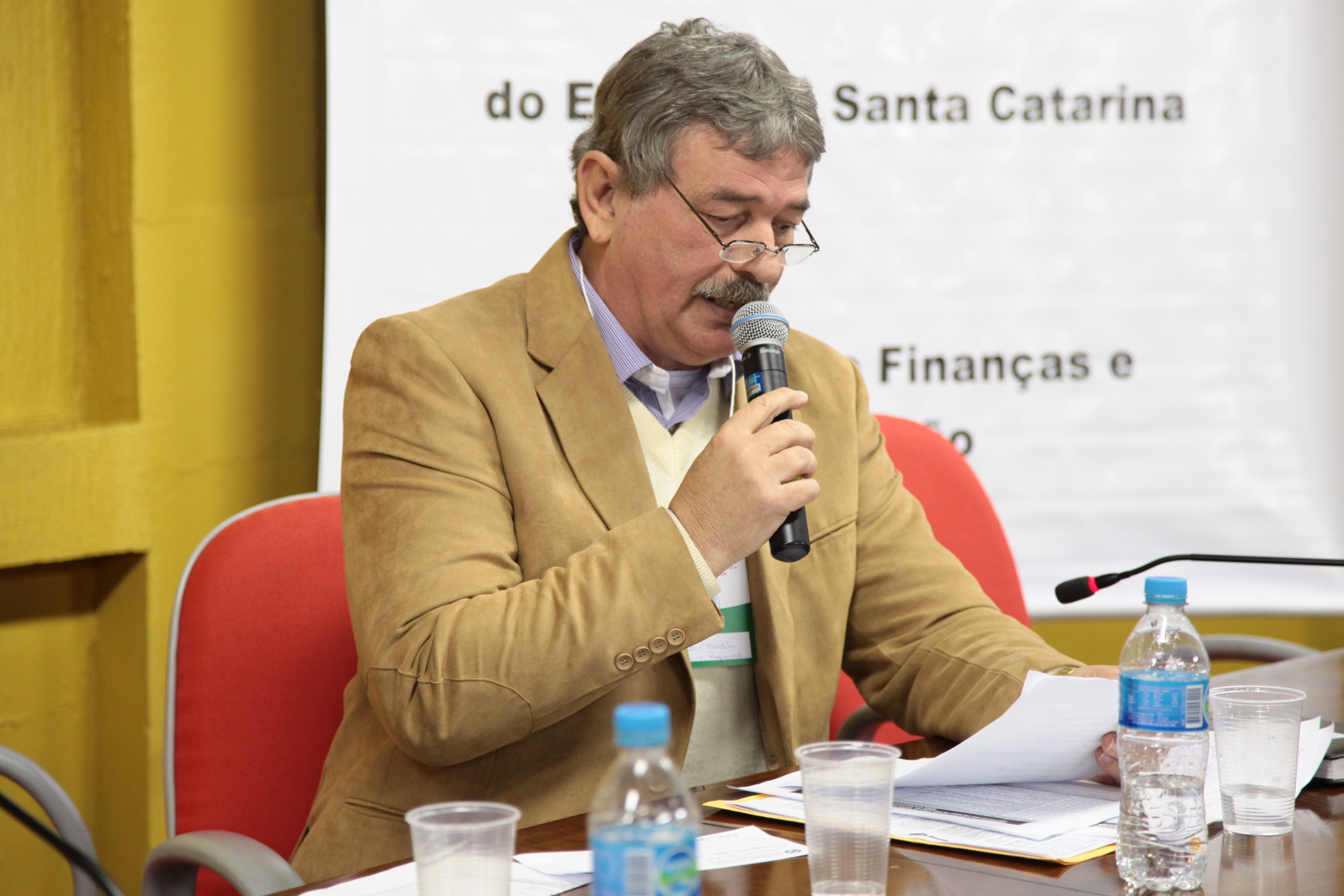 Audiência Pública do Orçamento Regionalizado em Canoinhas. Secretário Regional.  Foto: Miriam Zomer
