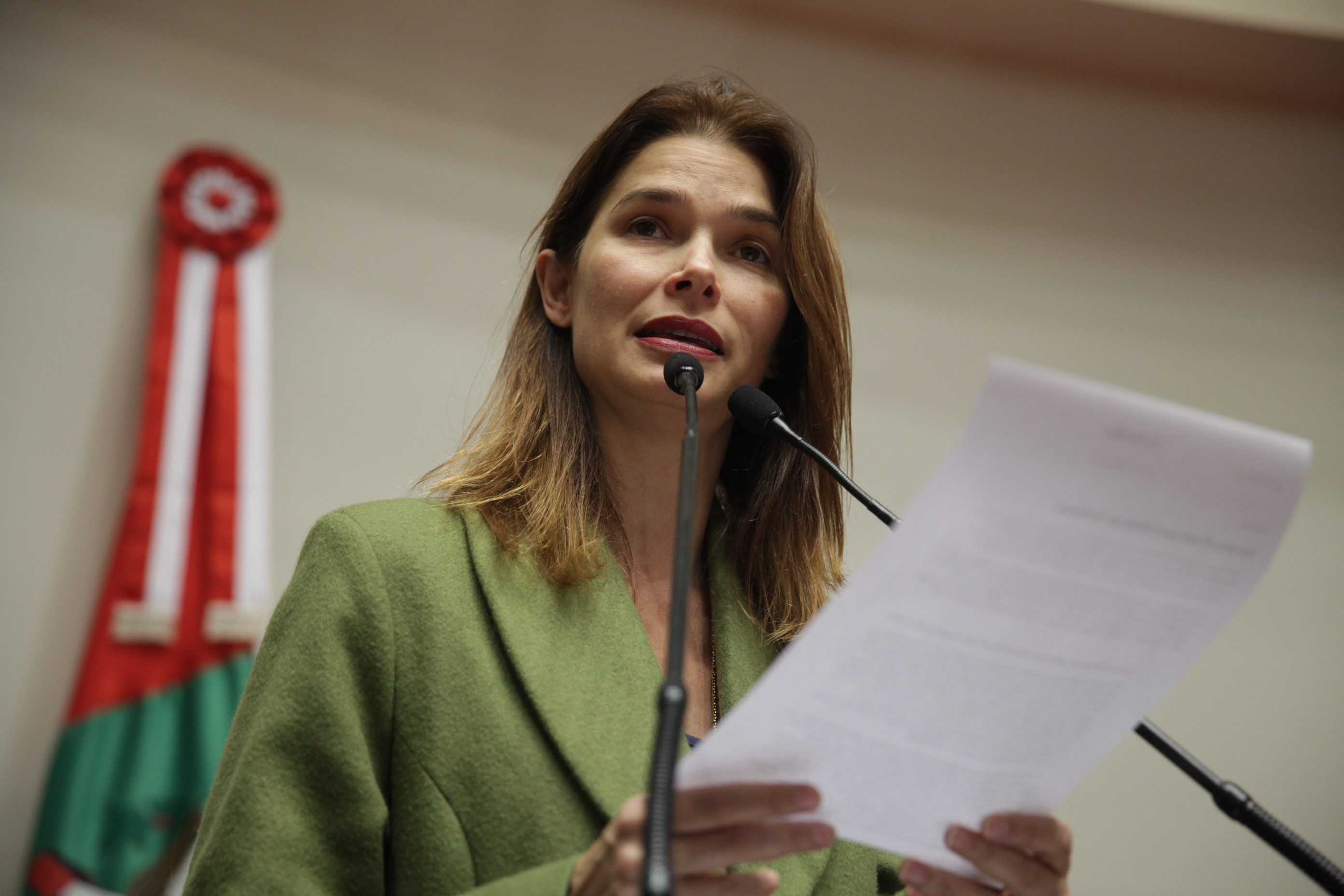 Sessão Ordinária - Plenário Osni Régis - Deputada: Angela Albino (PCdoB) - Foto: Lucas Gabriel Diniz