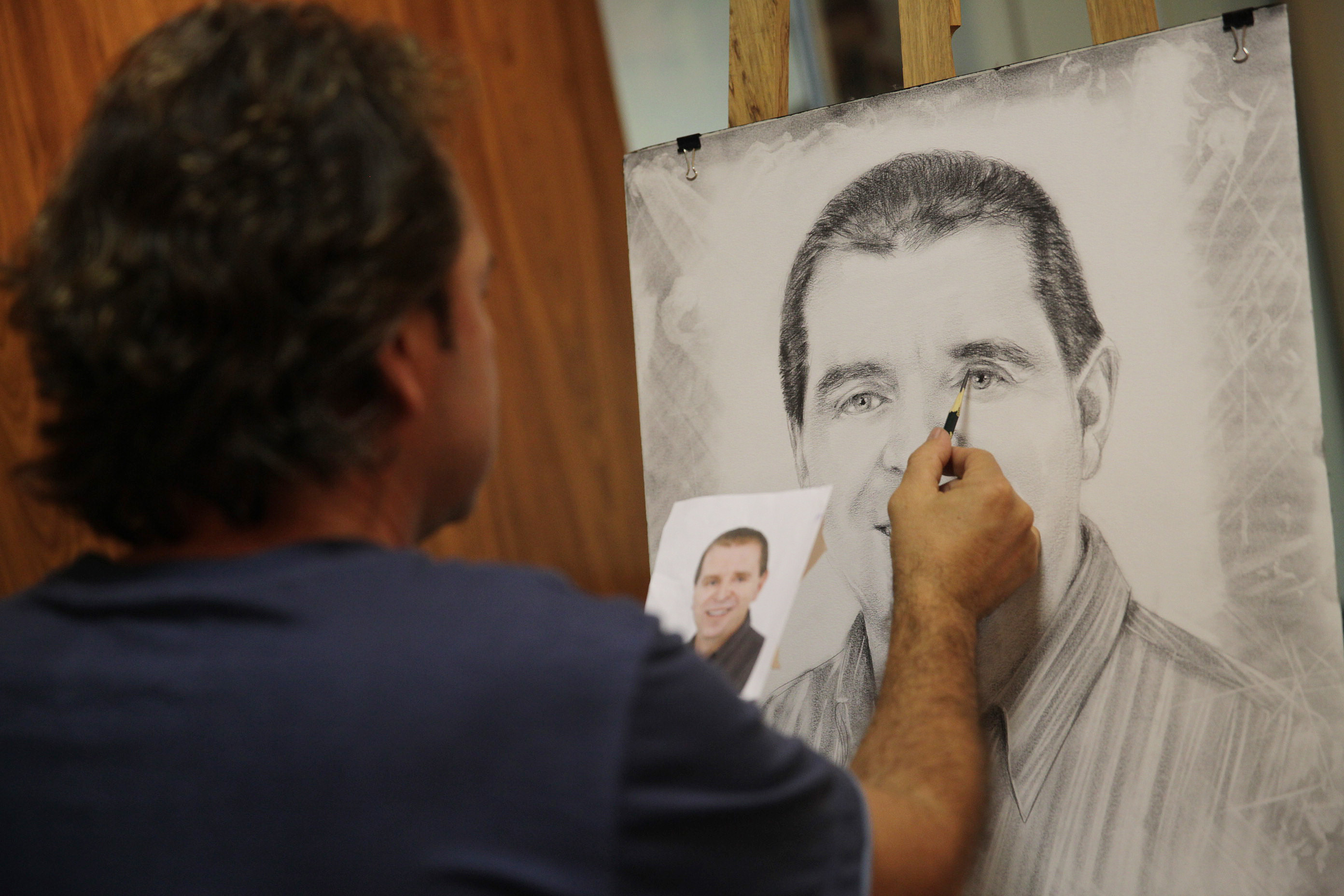 “Retratação SC em P&B” do Artista Flávio Mendonça da Rosa
