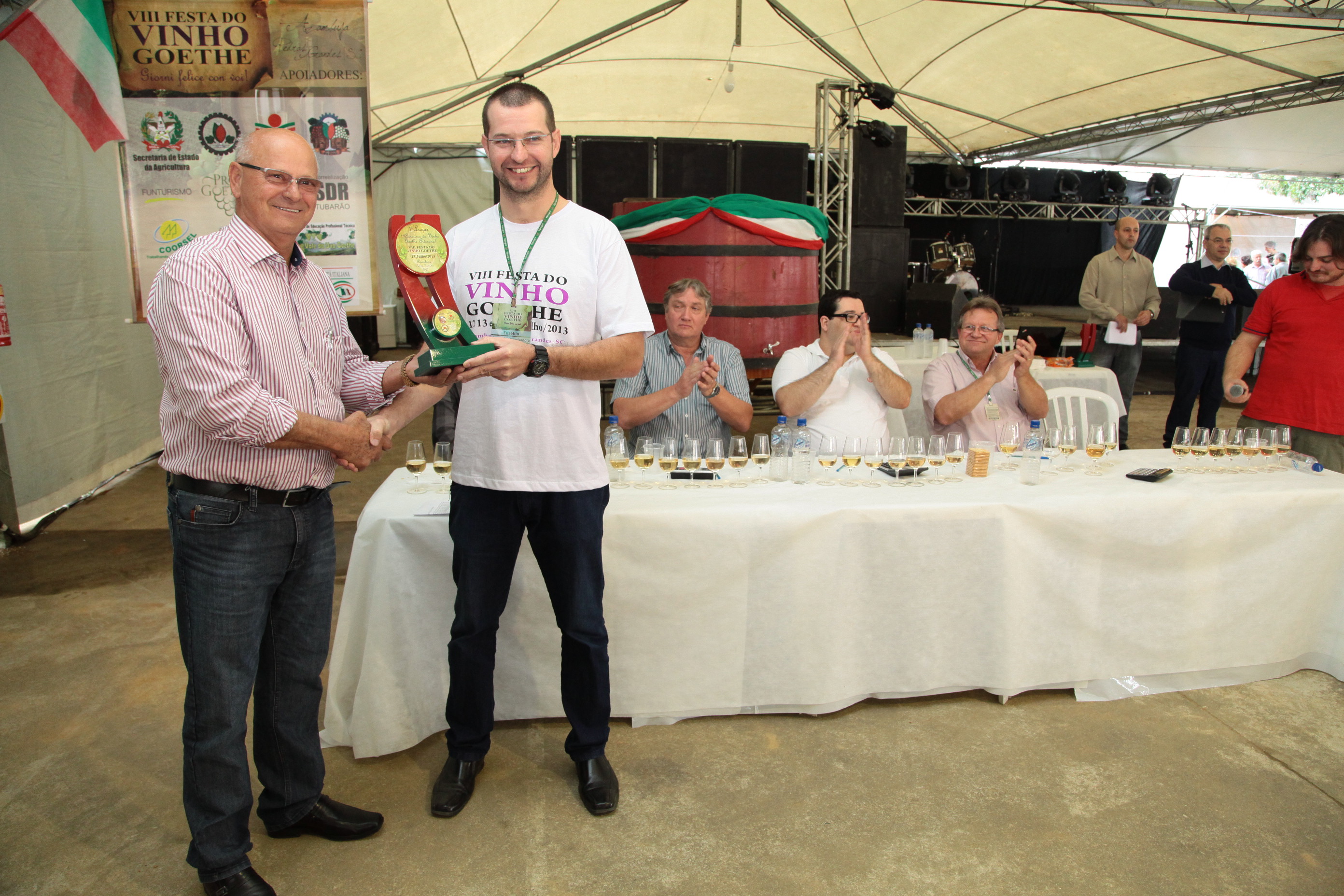 Segundo dia da VIII Festa do Vinho Goethe - Pedras Grandes. Concurso do Vinho Goethe. Foto: Miriam Zomer
