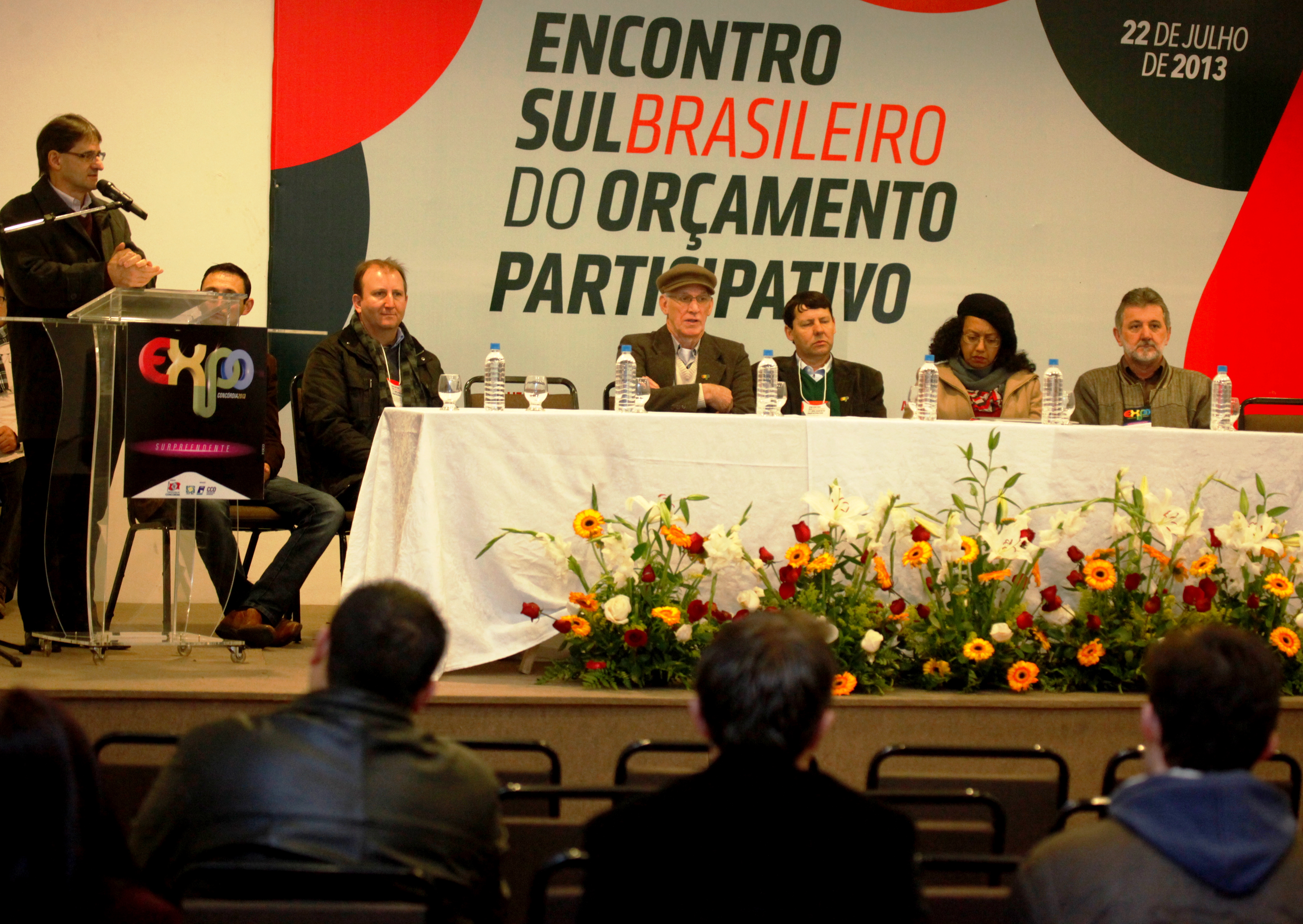 Solenidade de Abertura do Encontro Sul Brasileiro do Orçamento Participativo na EXPOCONCÓRDIA 2013       Foto Carlos Kilian/Agencia AL