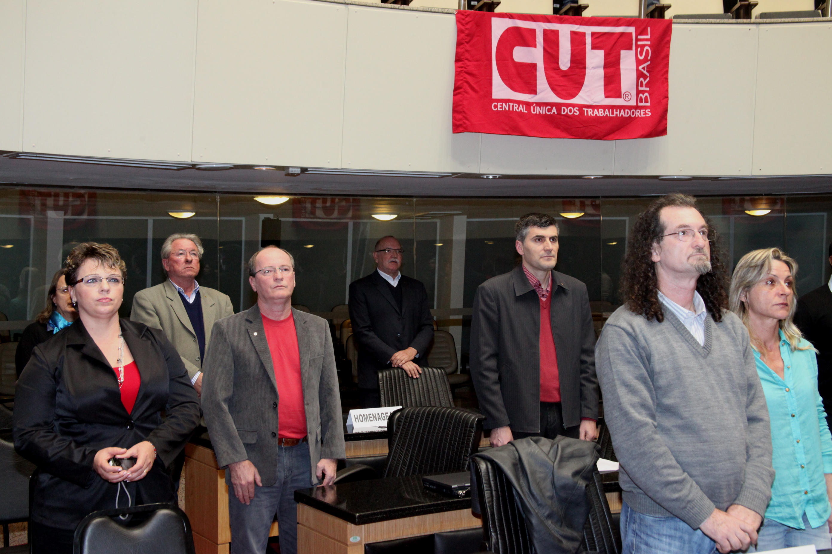 Homenagem aos 30 anos de fundação da CUT nacional. Foto: Fábio Queiroz