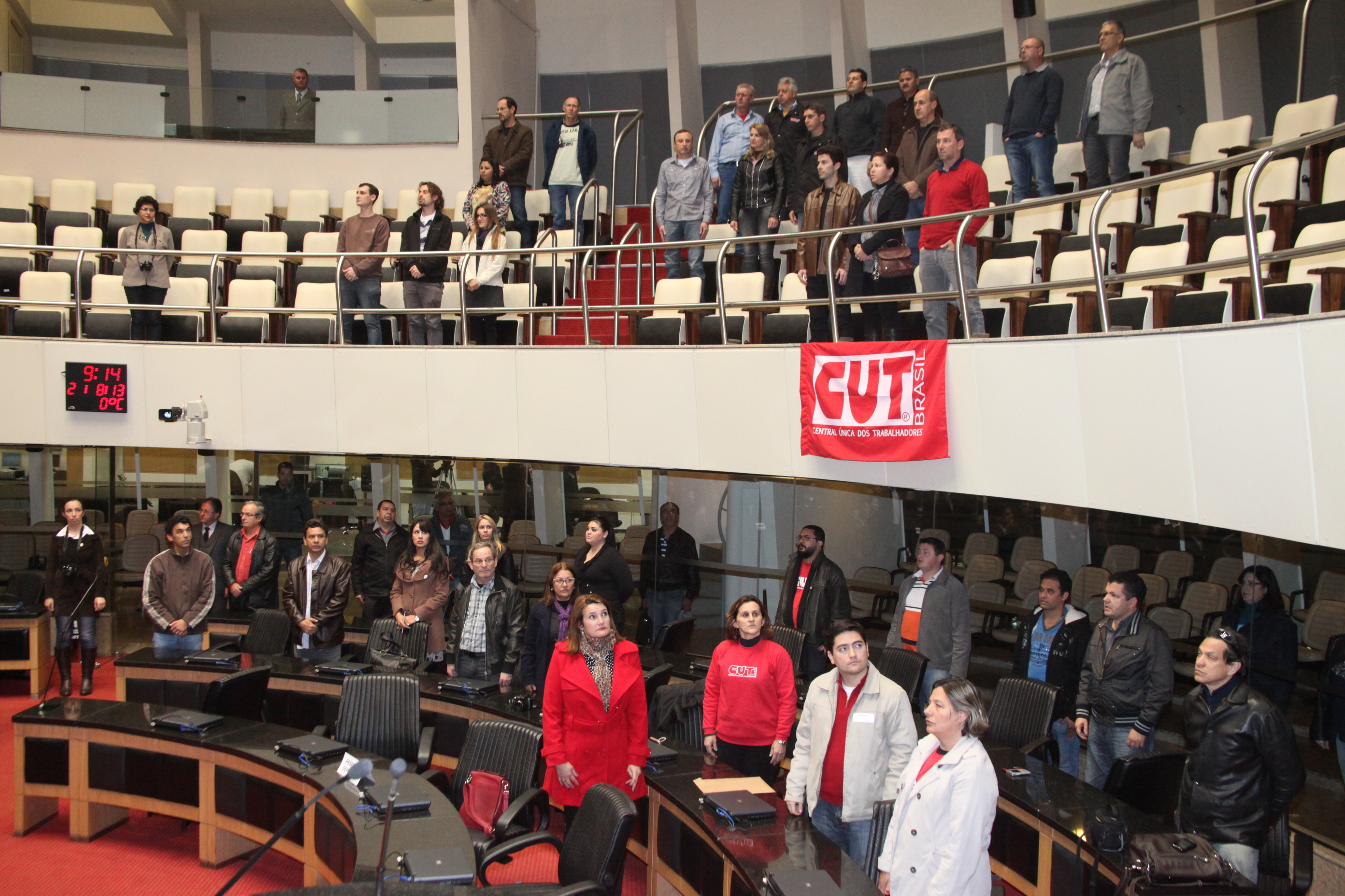 Homenagem aos 30 anos de fundação da CUT nacional. Foto: Fábio Queiroz