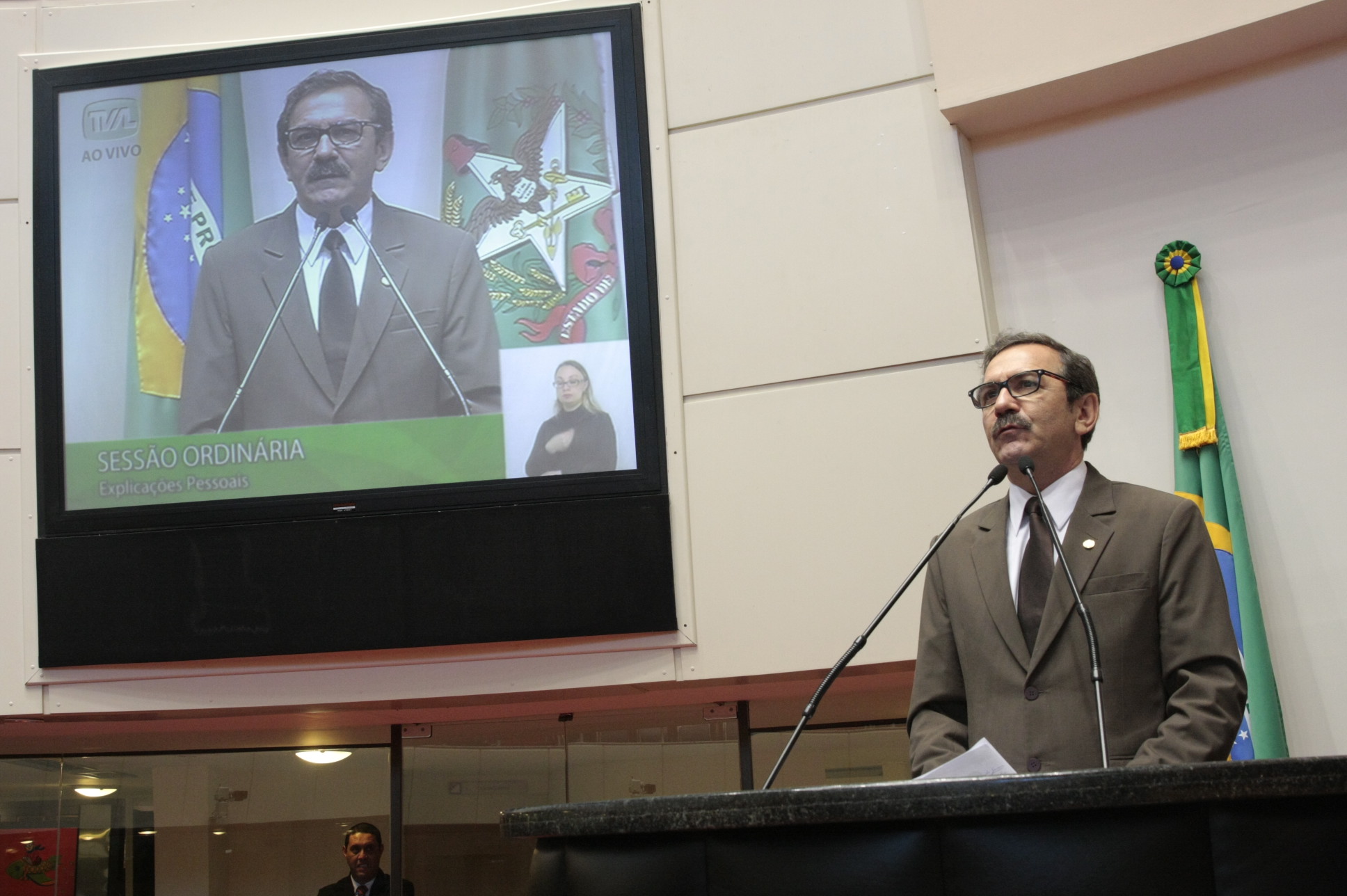 Dep. Serafim Venzon. Sessão Ordinária - Plenário Deputado Osni Régis. Foto: Eduardo Guedes de Oliveira.