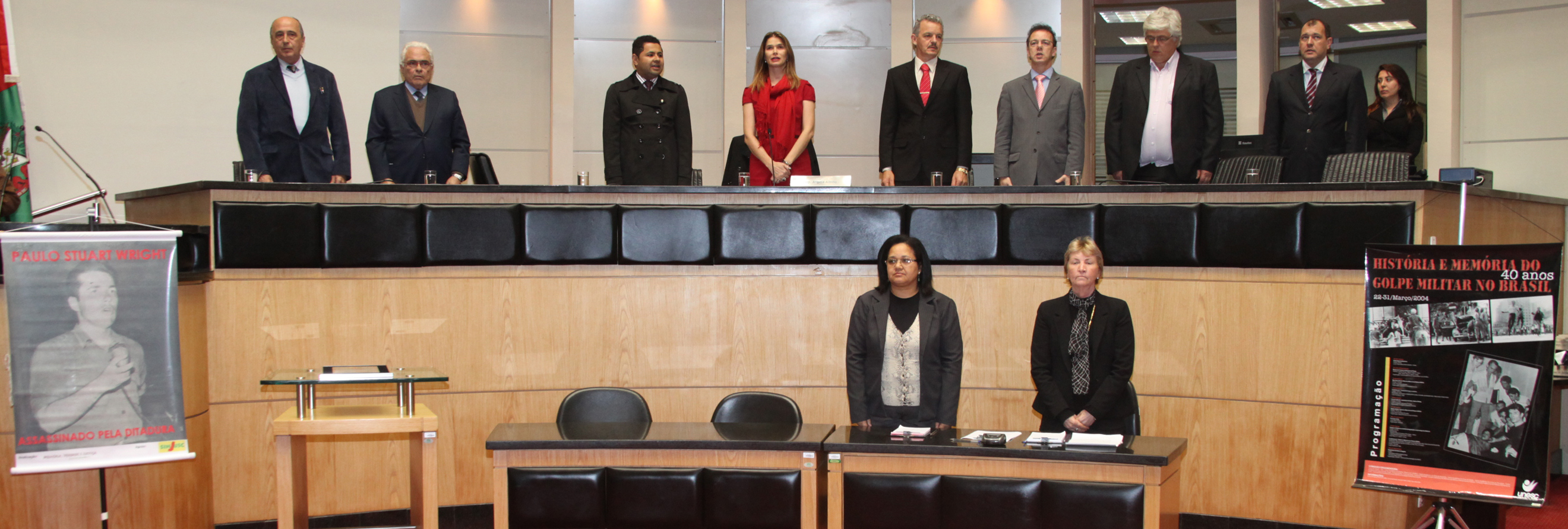 Sessão Especial em homenagem ao deputado assassinado pela ditadura militar brasileira Paulo Stuart Wright, cujo mandato foi cassado pela Assembleia Legislativa de SC. Foto: Fábio Queiroz