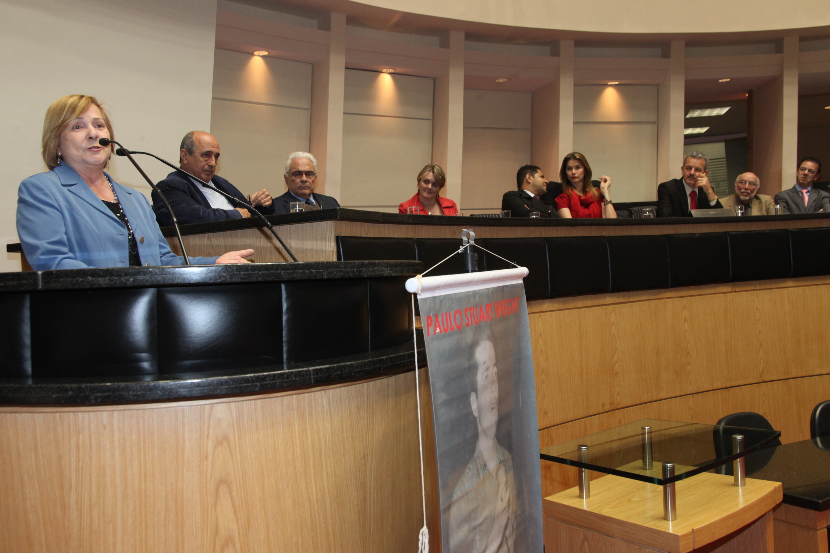Sessão Especial em homenagem ao deputado assassinado pela ditadura militar brasileira Paulo Stuart Wright, cujo mandato foi cassado pela Assembleia Legislativa de SC. Foto: Fábio Queiroz