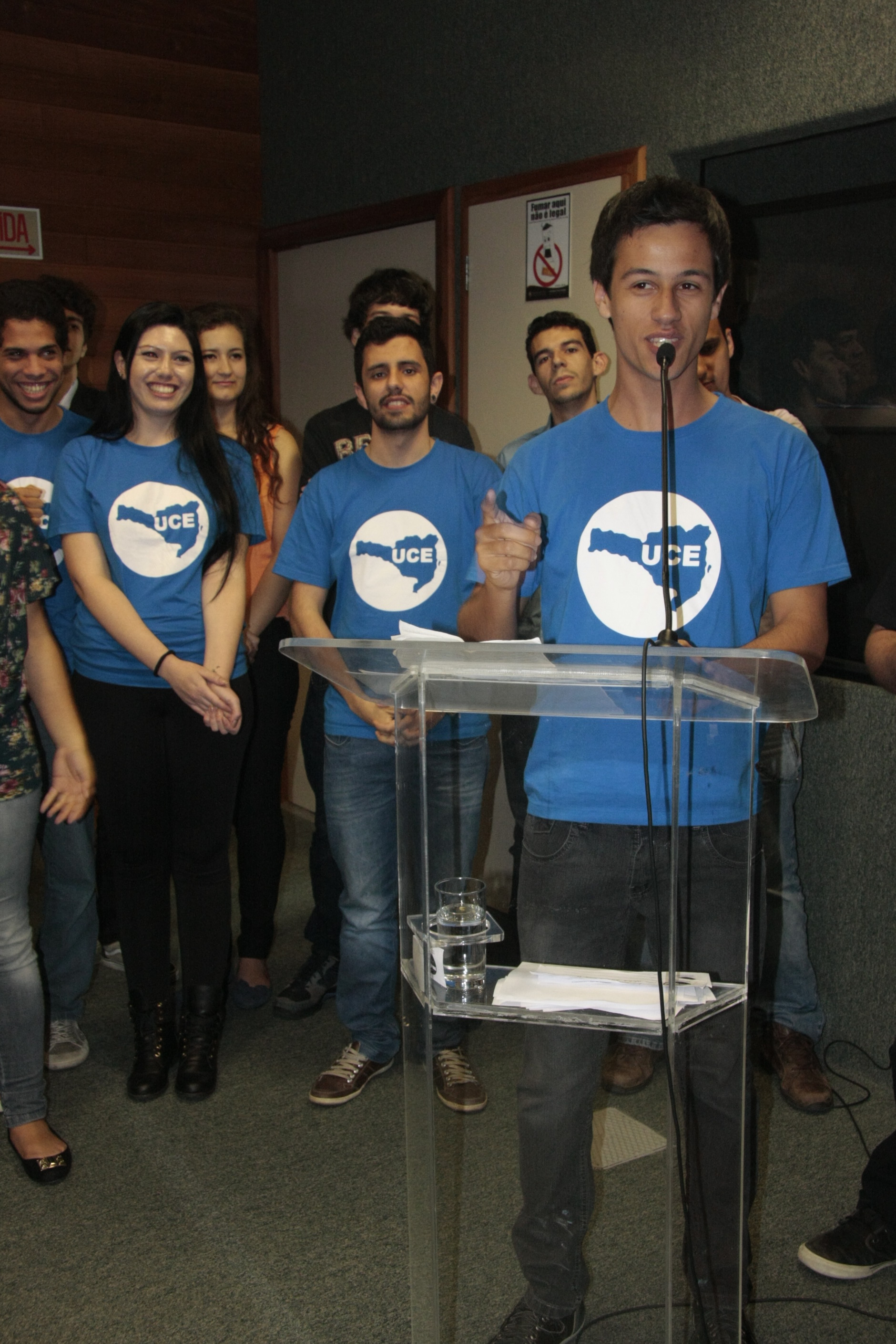 Nova Direção da União Catarinense de Estudantes - UCE/SC. Foto: Eduardo Guedes de Oliveira/Agência AL