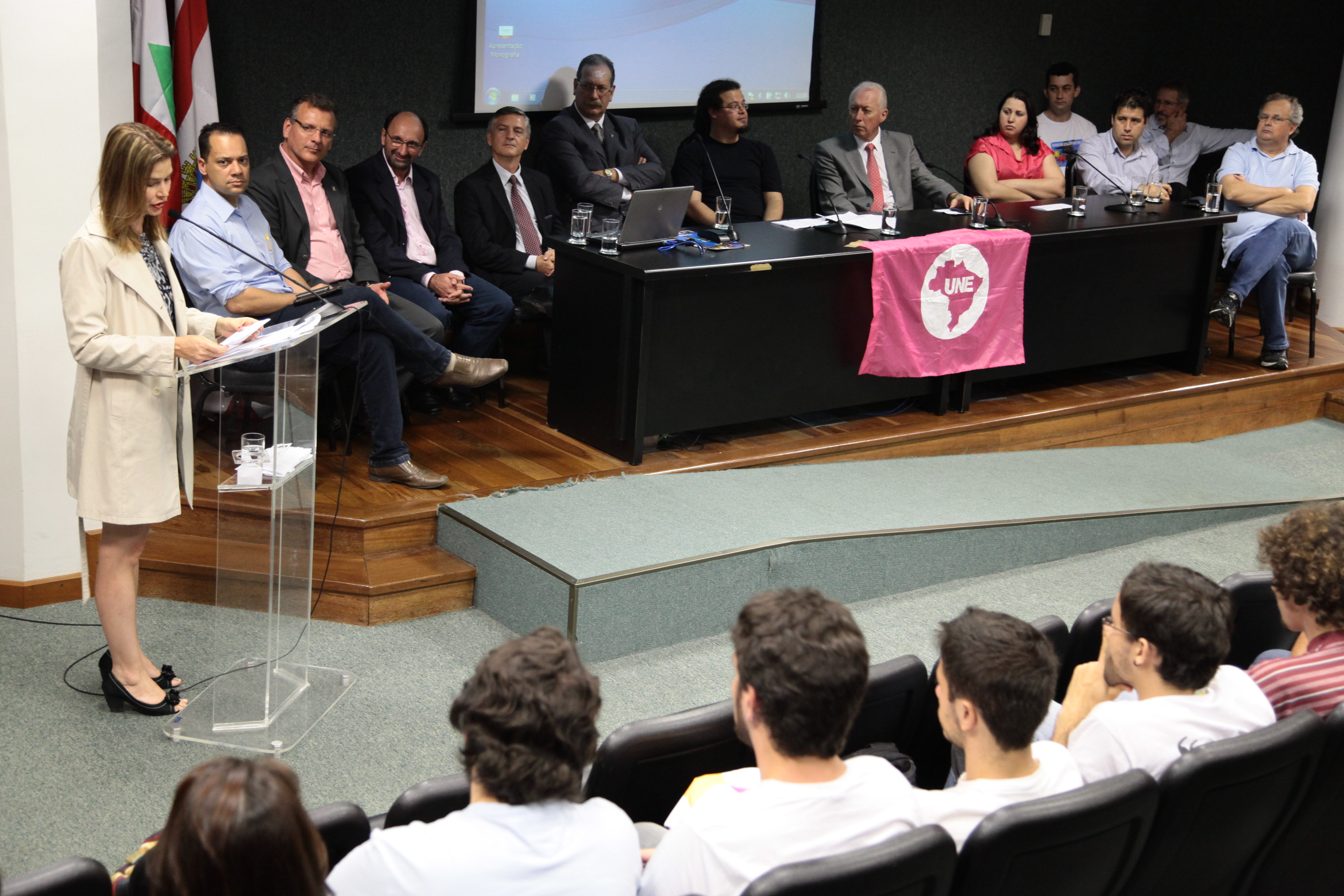 Nova Direção da União Catarinense de Estudantes - UCE/SC. Foto: Miriam Zomer/Agência AL