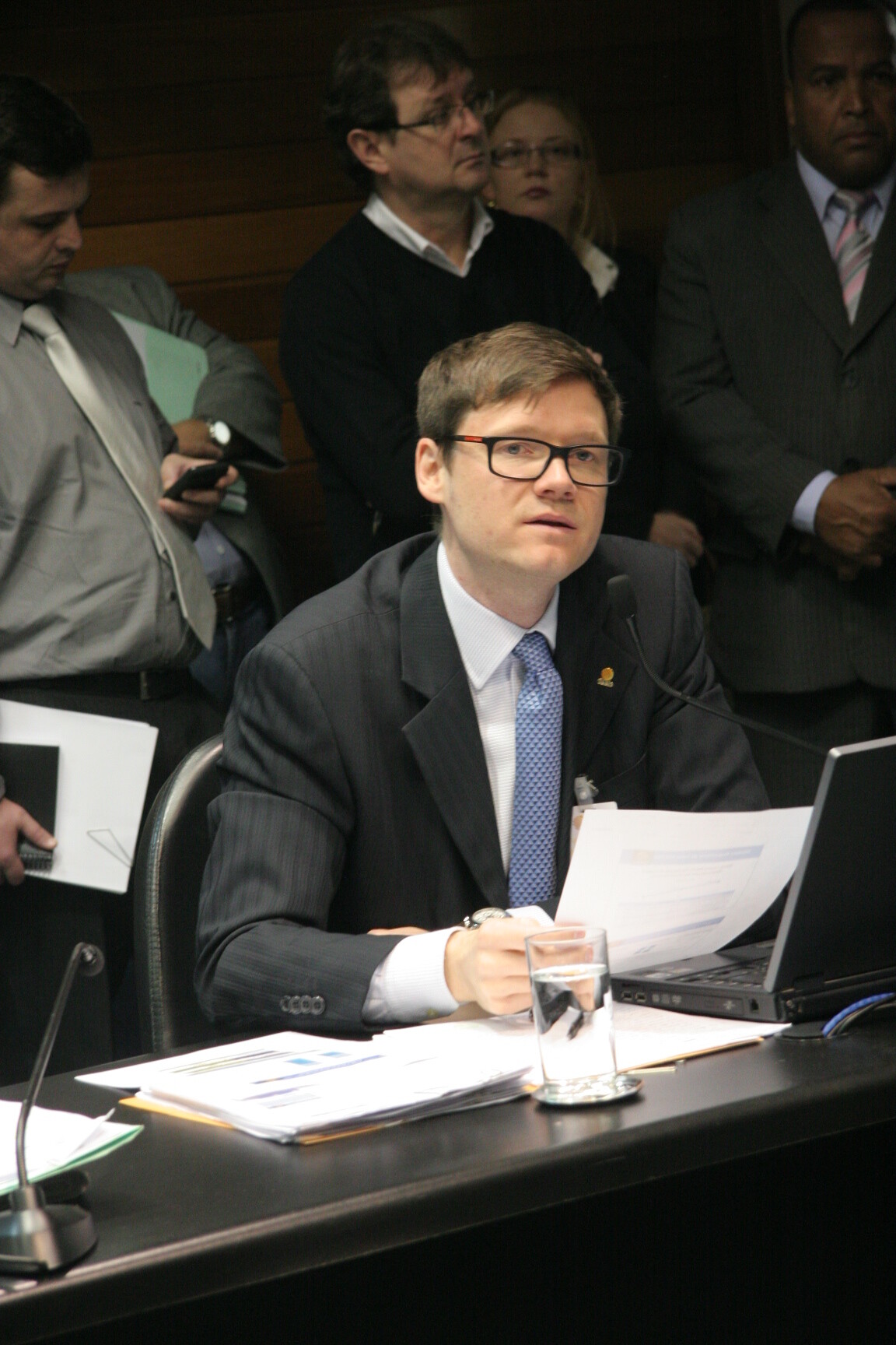 Cleverson Siewert, presidente da CELESC na Comissão de Constituição e Justiça. Foto: Eduardo Guedes de Oliveira/Agência AL.