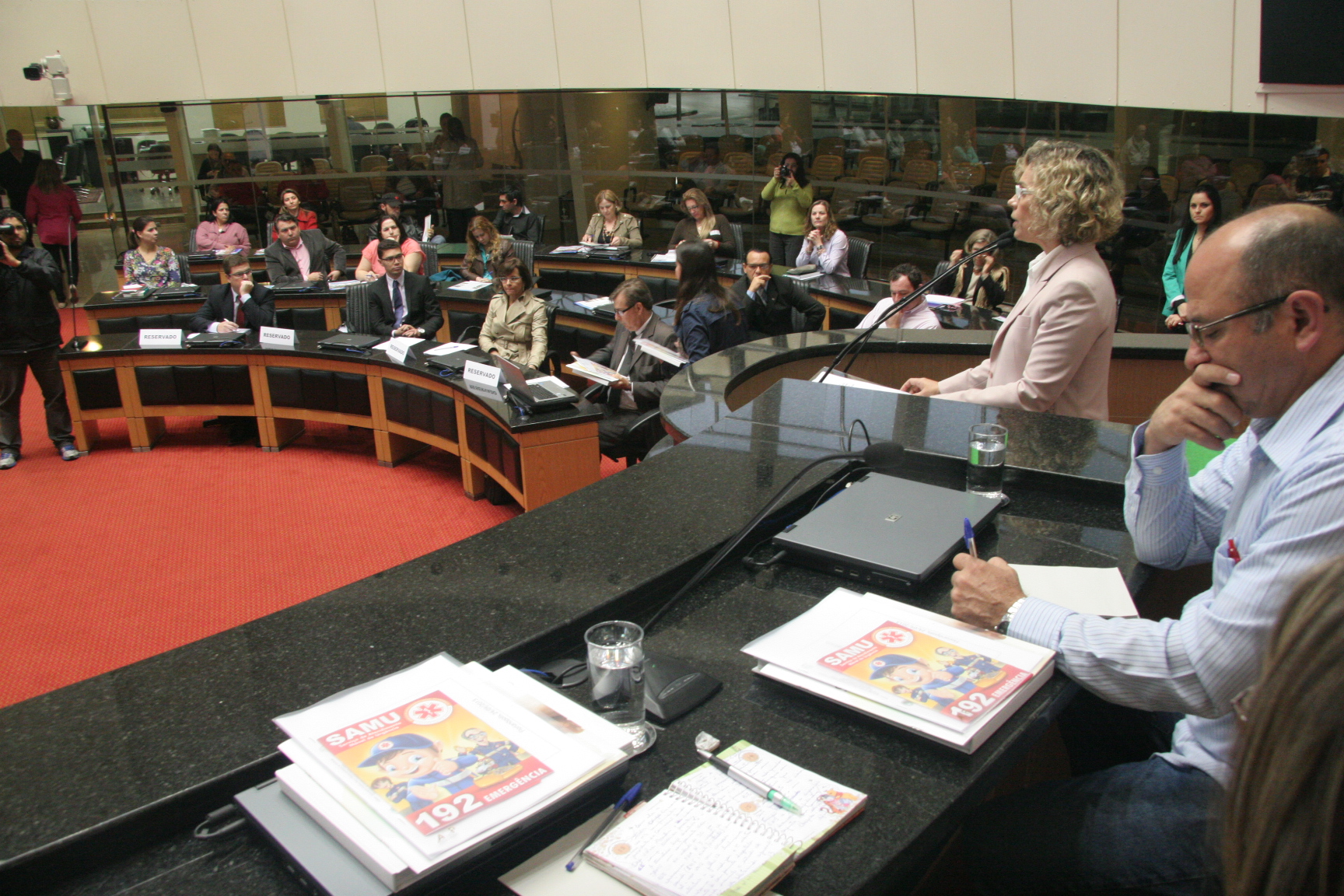 Reunião ampliada da Comissão de Saúde que debaterá sobre a problemática envolvendo o funcionamento do SAMU em Santa Catarina. Foto: Eduardo Guedes de Oliveira/Agência AL