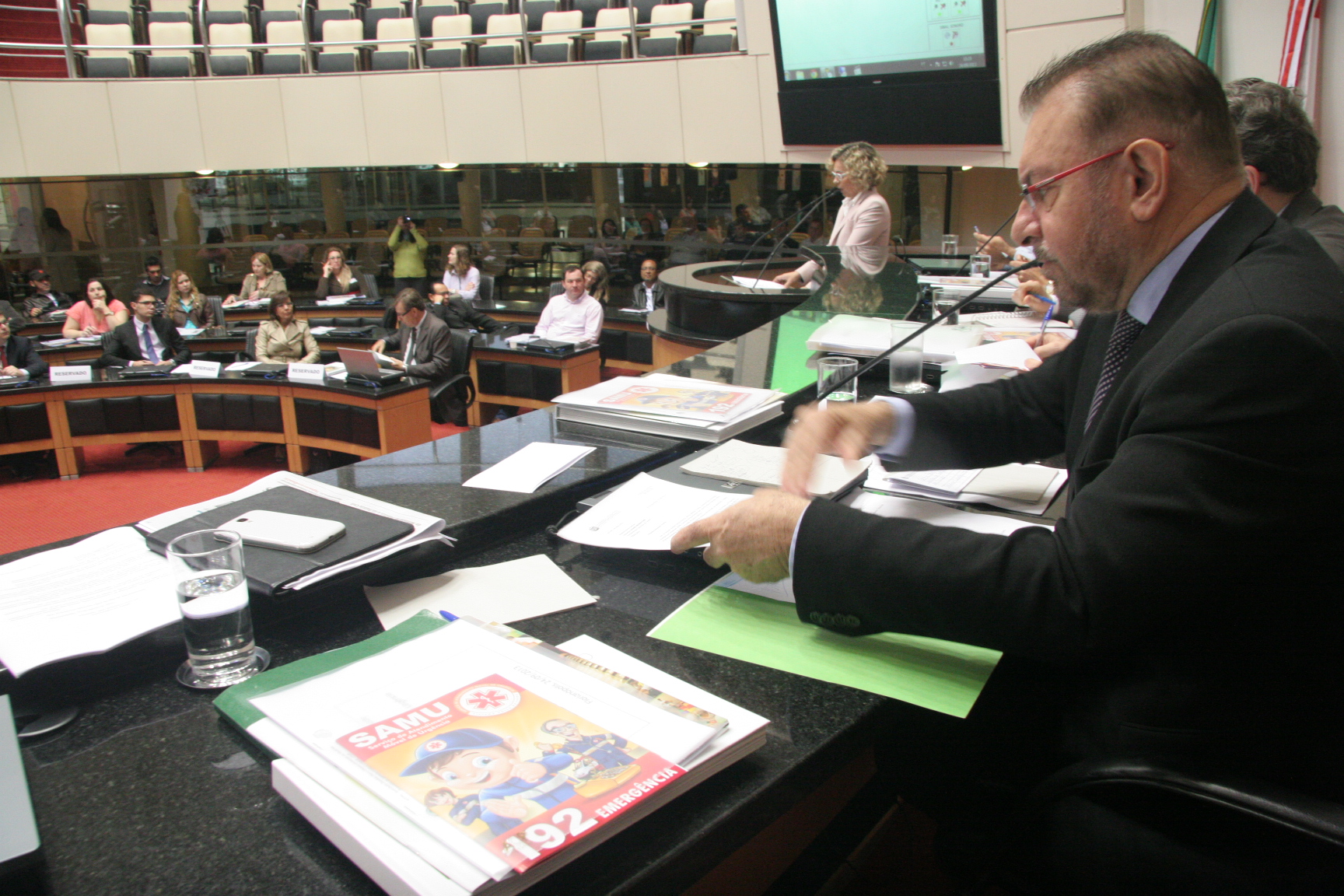 Reunião ampliada da Comissão de Saúde que debaterá sobre a problemática envolvendo o funcionamento do SAMU em Santa Catarina. Foto: Eduardo Guedes de Oliveira/Agência AL