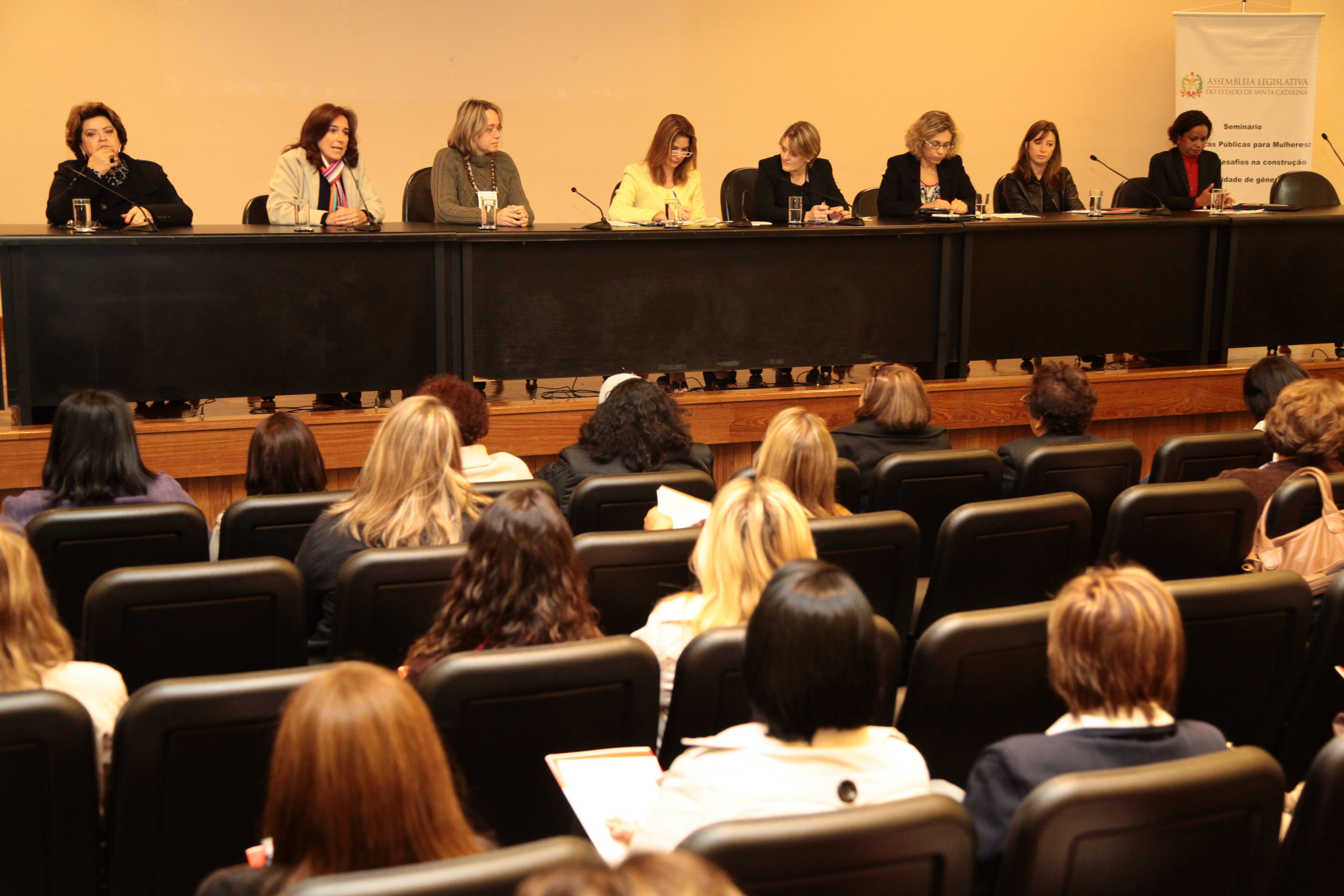 Seminário sobre Violência contra a Mulher, promovido pela Bancada Feminina da Alesc. Foto: Miriam Zomer/ Agência AL