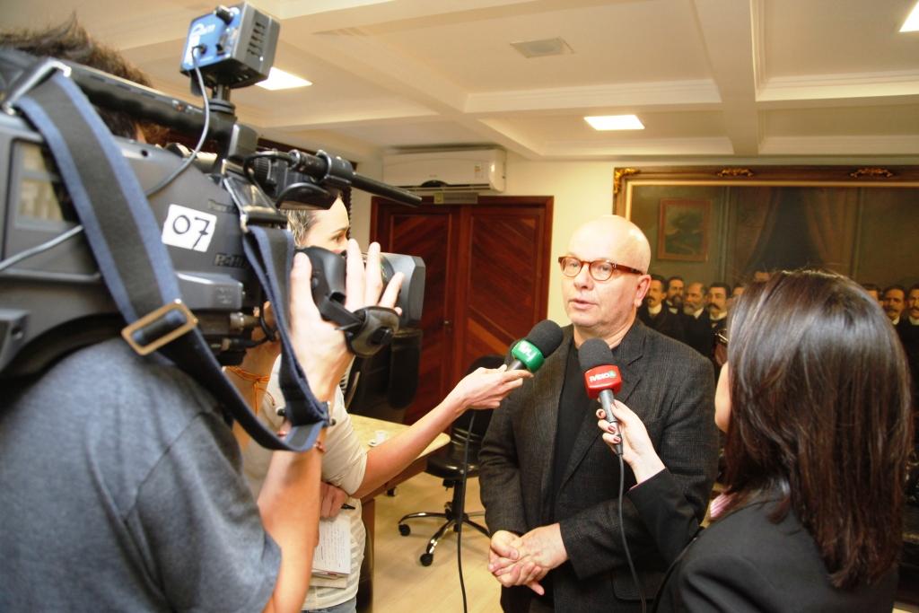 Coletiva Marcelo Tas  Encontros com Assembléia   Foto Carlos Kilian/ Agência AL
