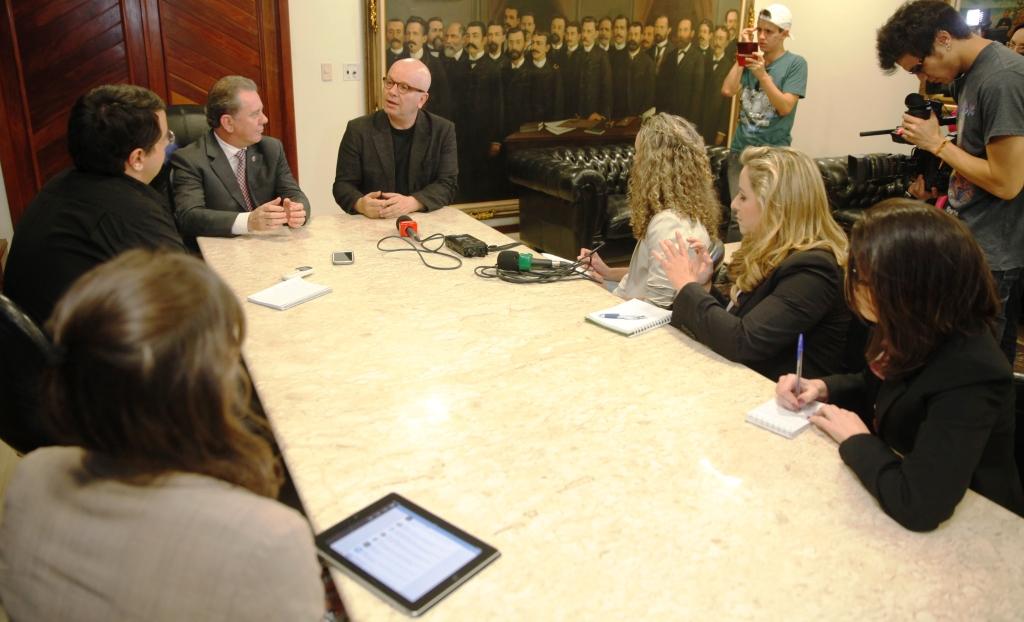 Coletiva Marcelo Tas  Encontros com Assembléia   Foto Carlos Kilian/ Agência AL