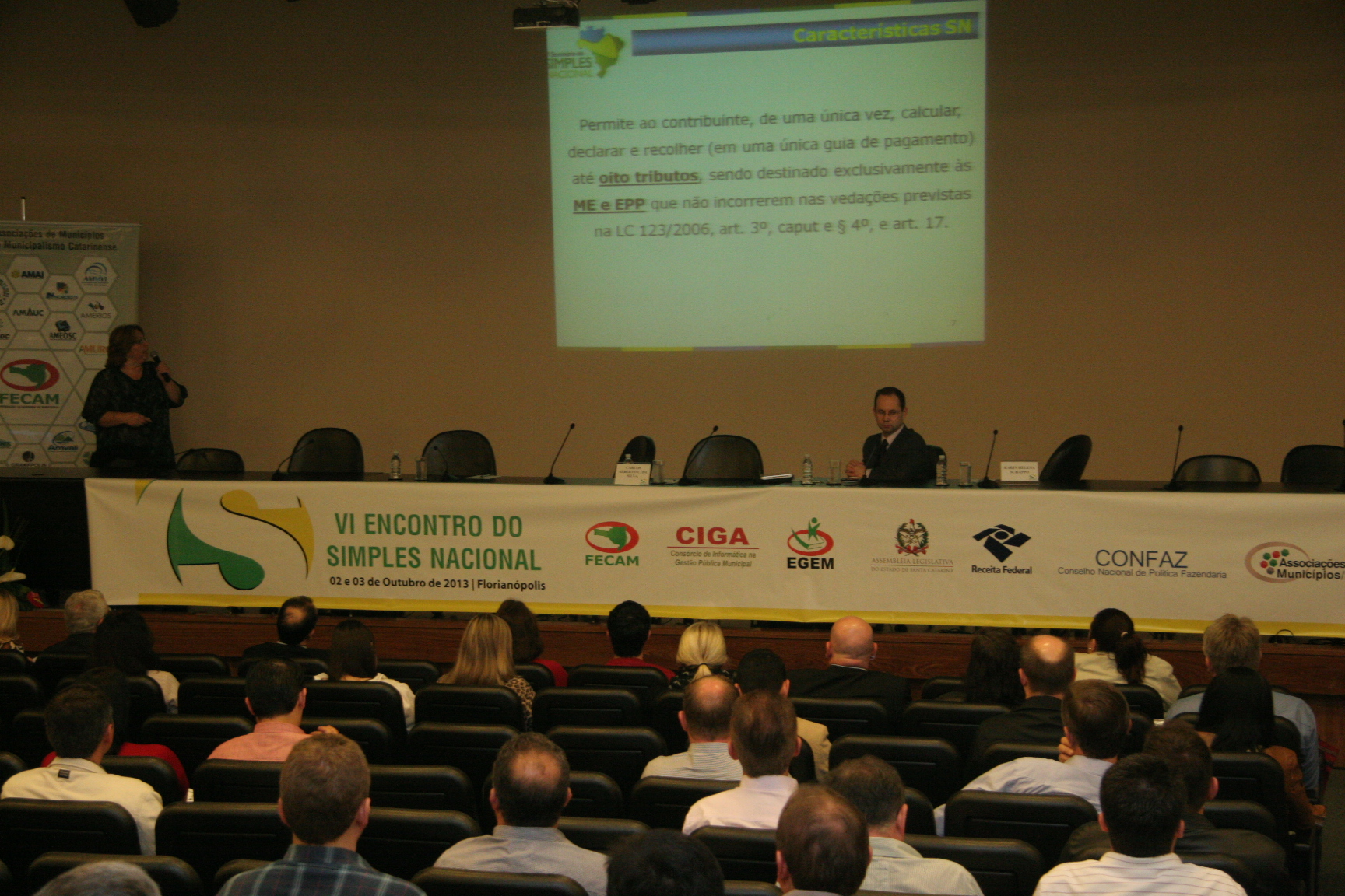 VI Encontro sobre Simples Nacional, pela Federação Catarinense de Municípios - FECAM. Foto: Eduardo Guedes de Oliveira/Agência AL