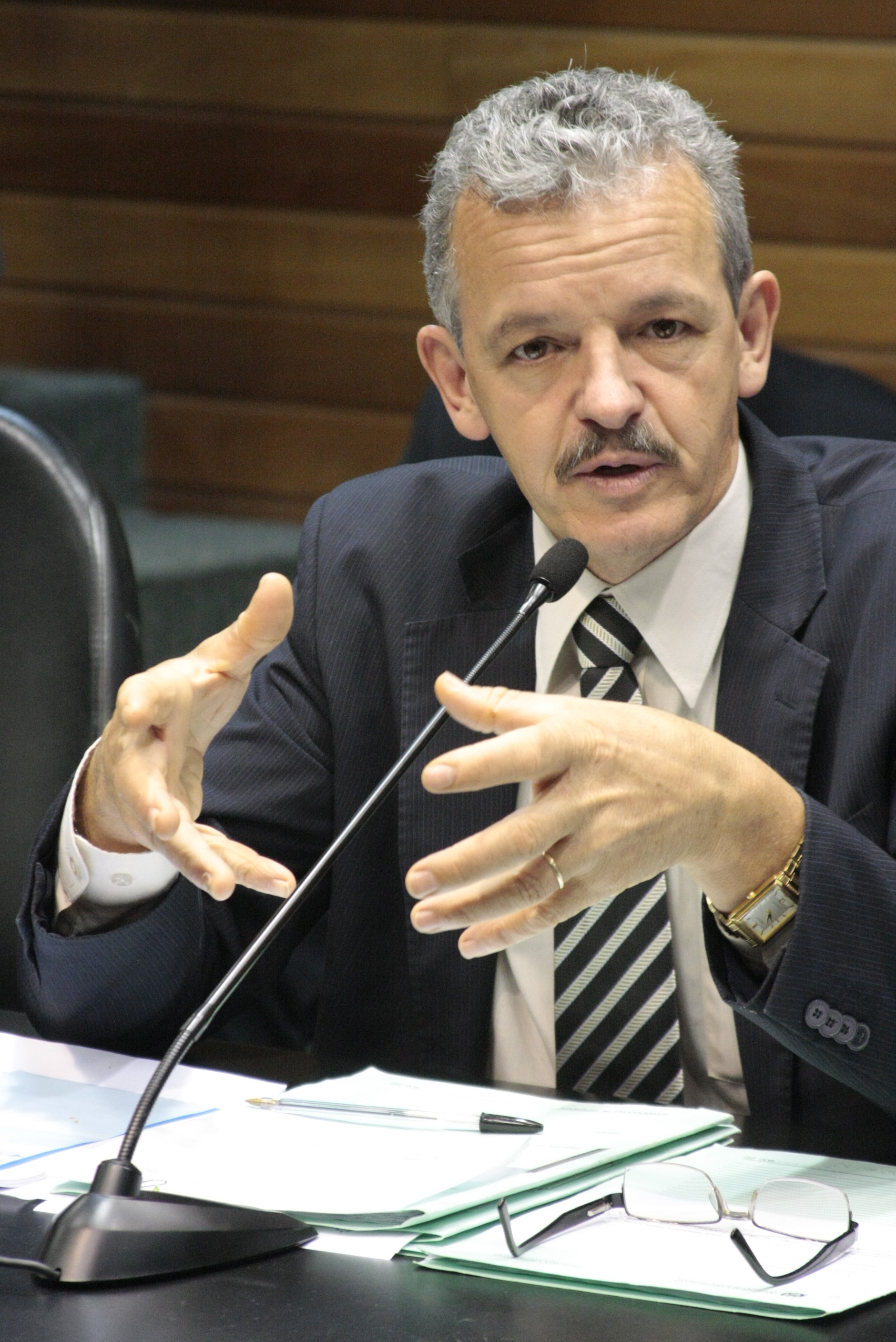Deputado Dirceu Dresch (PT). Reunião da Comissão de Constituição e Justiça. Foto: Fábio Queiroz / Agência AL