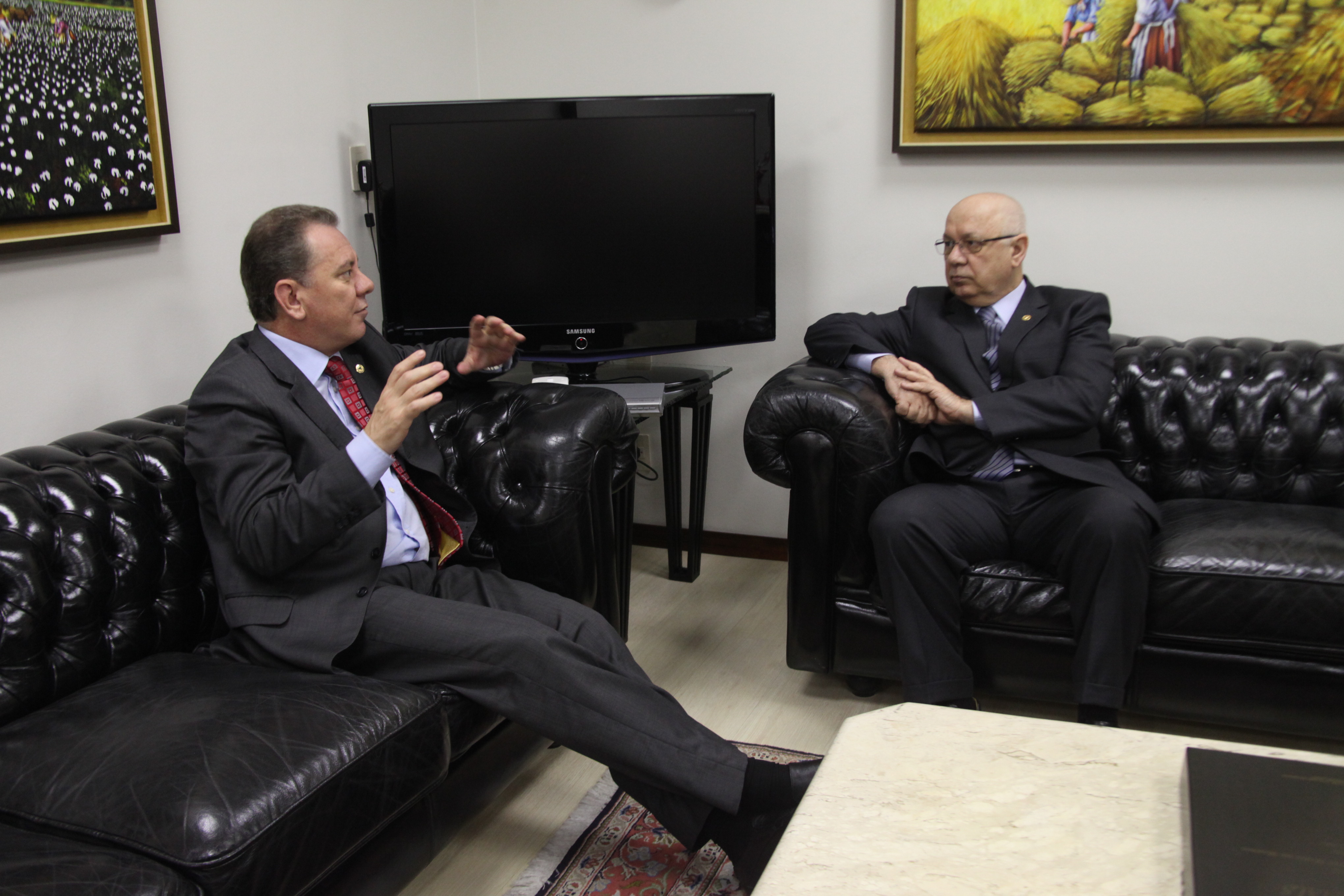 Presidente Joares Ponticelli recebe Ministro do STF Teori Zavascki - Foto: Juliana Stadnik/Agência AL