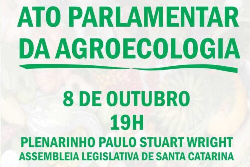 Ato homenageia entidades e pessoas que atuam na agroecologia de SC