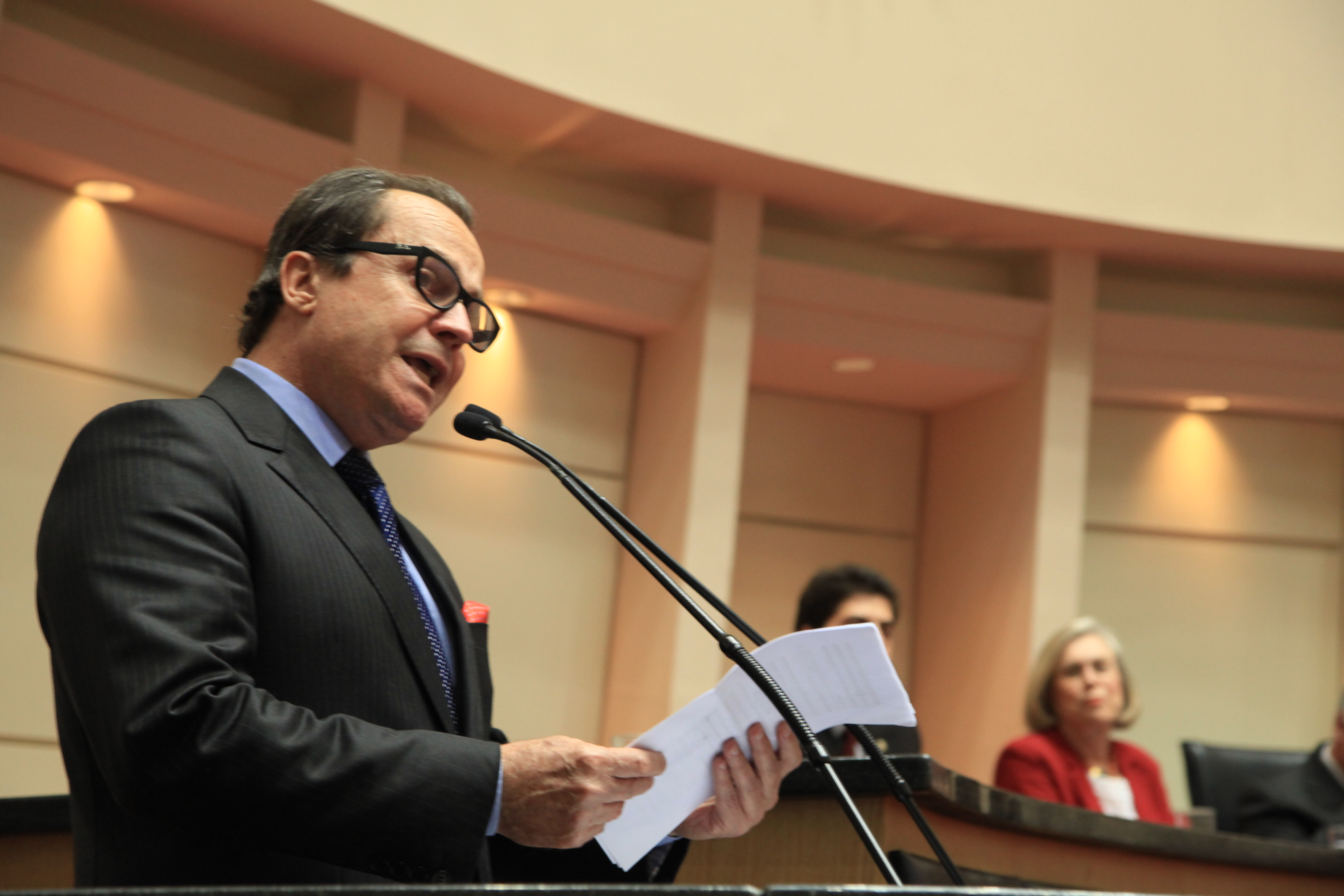 Sessão Especial em comemoração ao Centenário da Fábrica de Rendas e Bordados Hoepcke e à Sociedade Rádio Guarujá pela passagem dos seus 70 anos de Fundação. Foto: Miriam Zomer/Agência AL