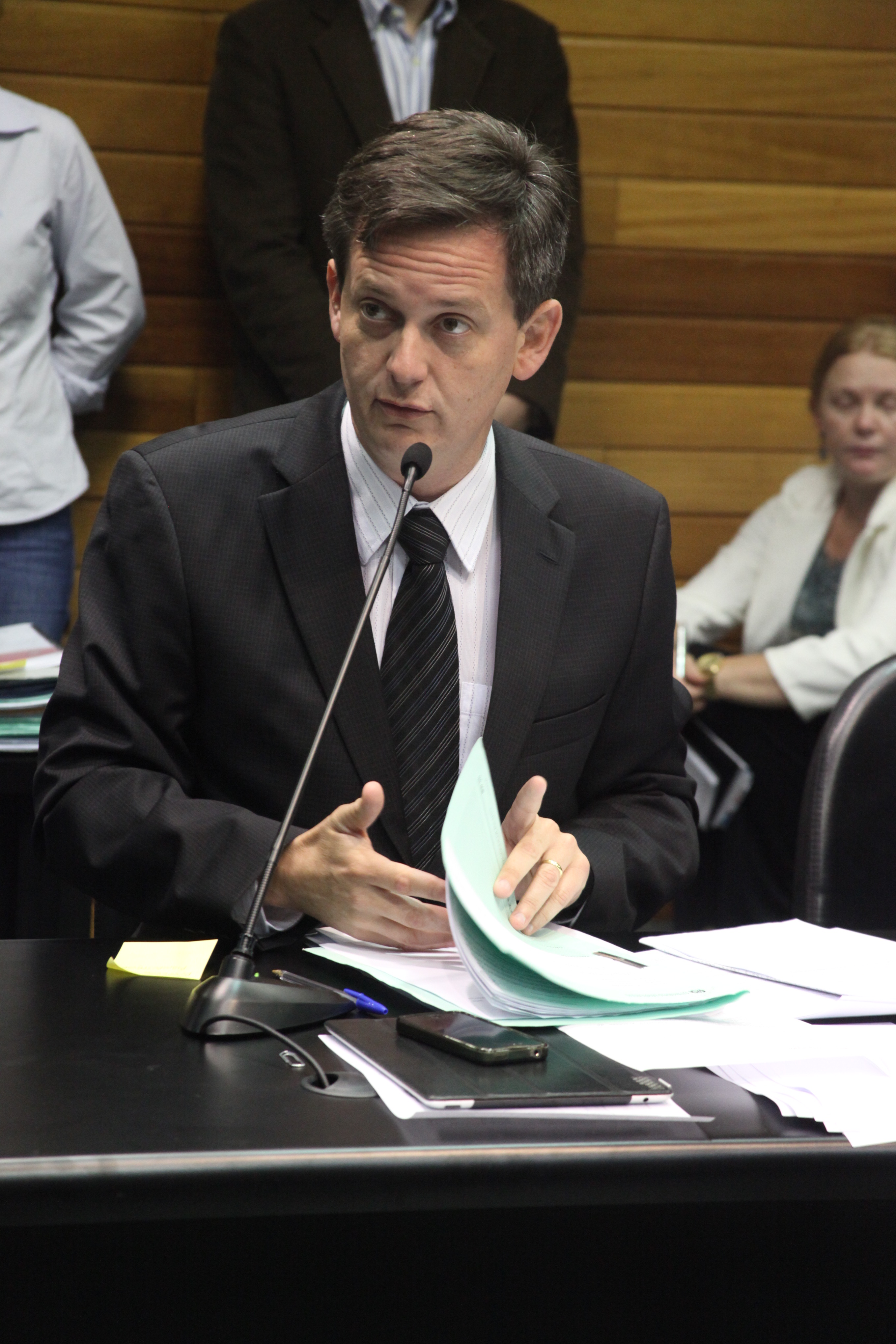 Deputado Jean Kuhlmann (PSD). Reunião da Comissão de Constituição e Justiça. Foto: Leonardo Gonçalves / Agência AL