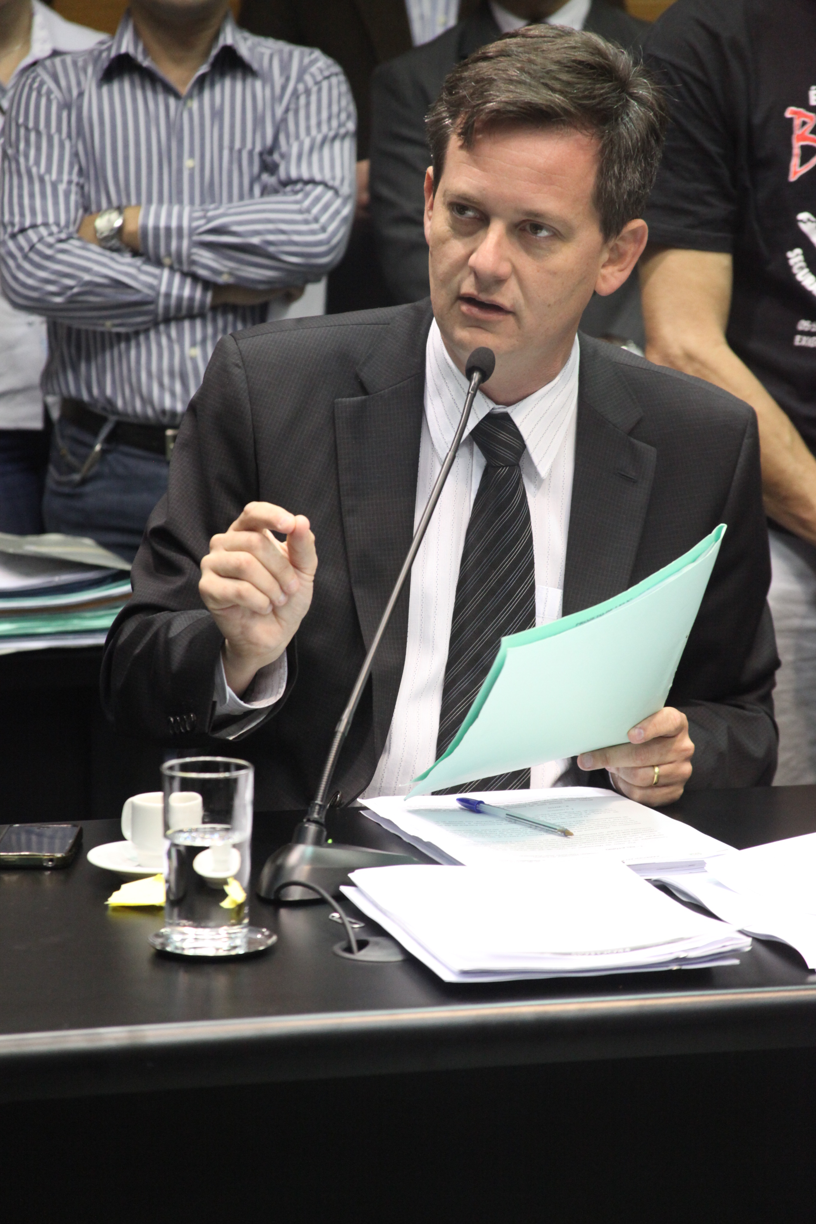 Deputado Jean Kuhlmann (PSD). Reunião da Comissão de Constituição e Justiça. Foto: Leonardo Gonçalves / Agência AL