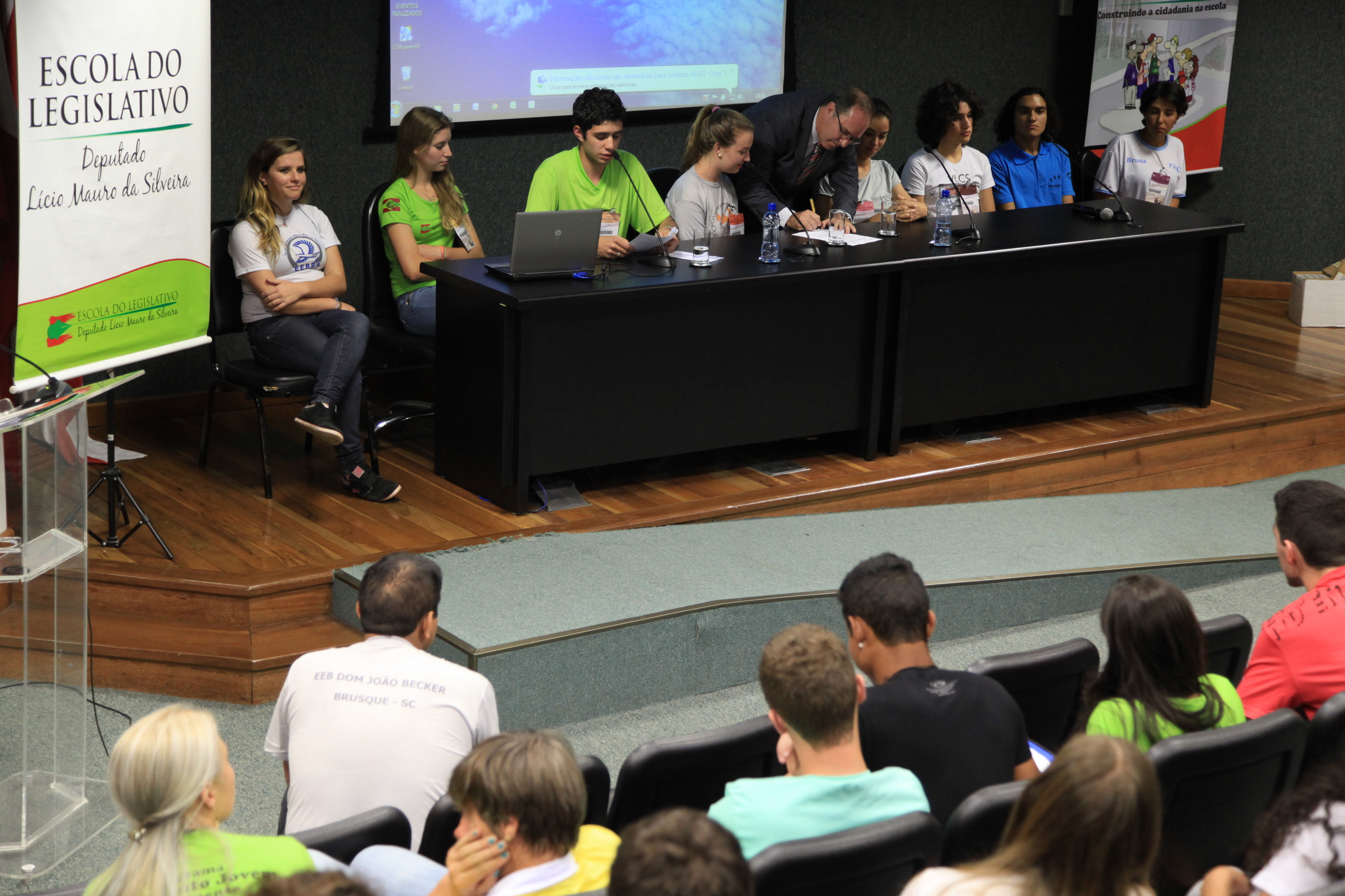 16 ª edição do Parlamento Jovem - Eleição da Mesa Diretora. Fotos: Miriam Zomer/Agência AL
