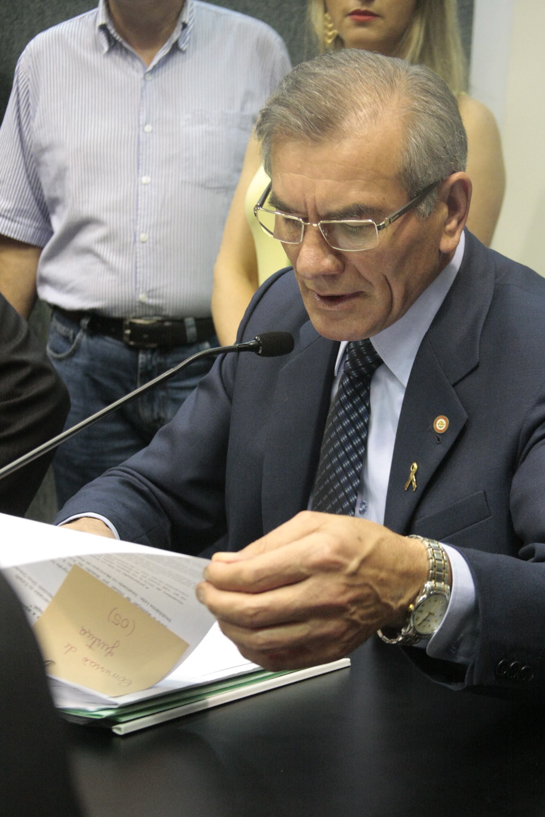 Deputado Silvio Dreveck (PP). Reunião da Comissão de Constituição e Justiça. Foto: Fábio Queiroz / Agência AL