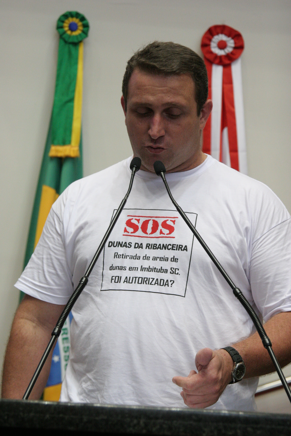 Sessão Ordinária - Eduardo Rosa - Movimetos SOS Dunas da Ribanceira - Foto: Carlos Kilian / Agência AL