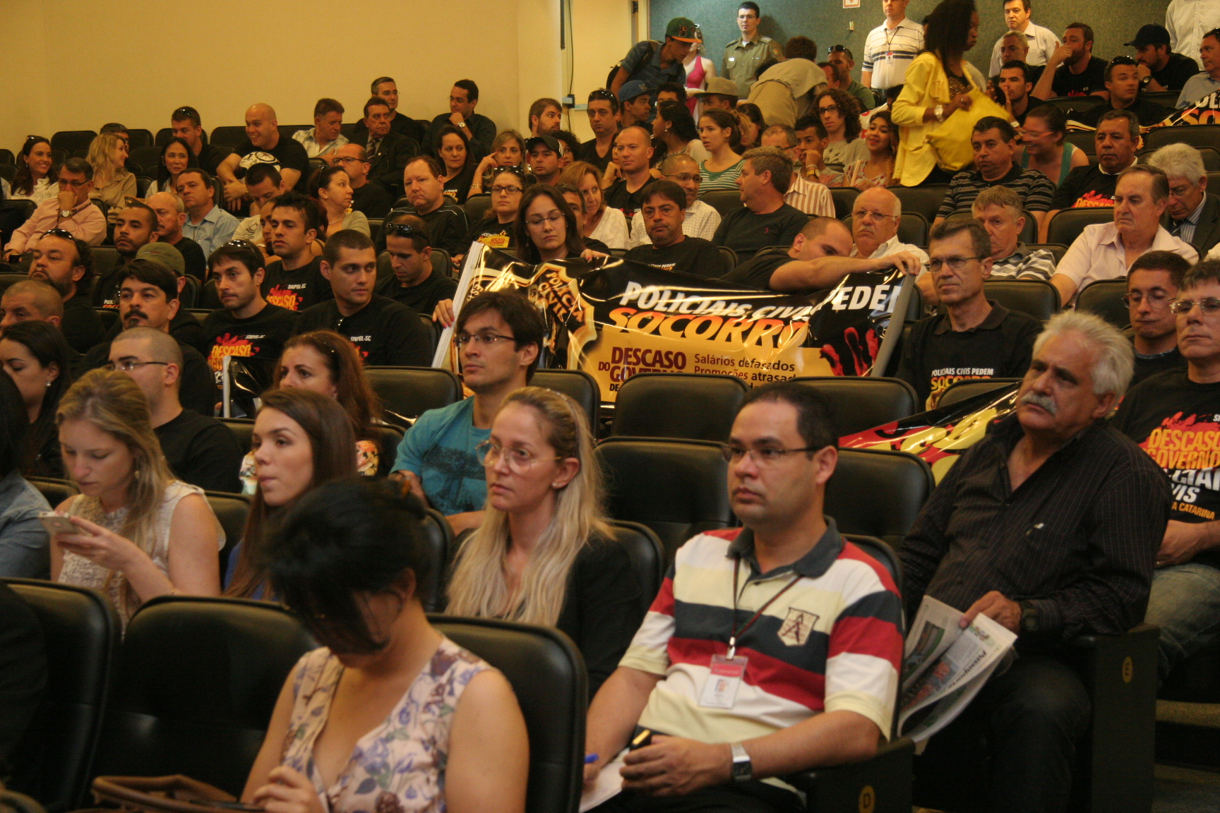 Audiência Pública - Debate sobre projetos de lei complementares da Polícia Civil e Militar. Foto: Eduardo Guedes de Oliveira / Agência AL.