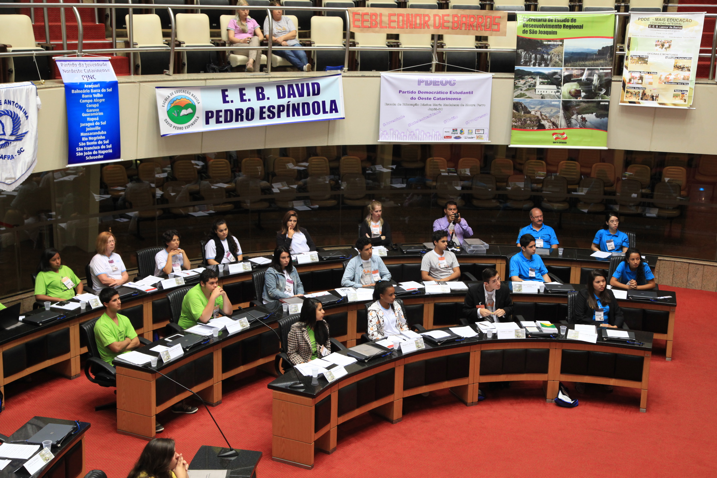 16ª Edição do Programa Parlamento Jovem Catarinense - Plenário Osni Régis. Foto: Miriam Zomer/Agência AL