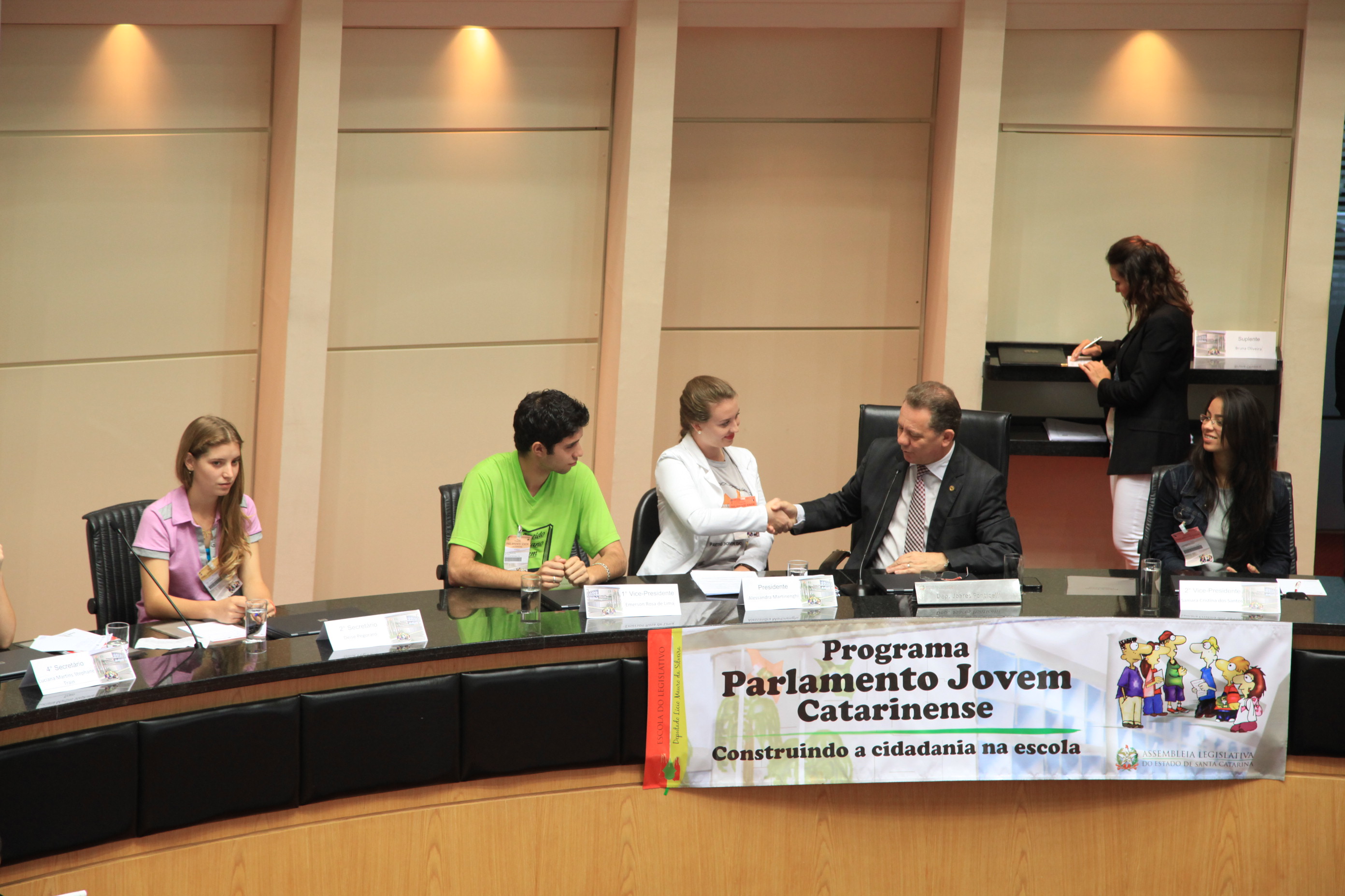 16ª Edição do Programa Parlamento Jovem Catarinense - Plenário Osni Régis. Foto: Miriam Zomer/Agência AL