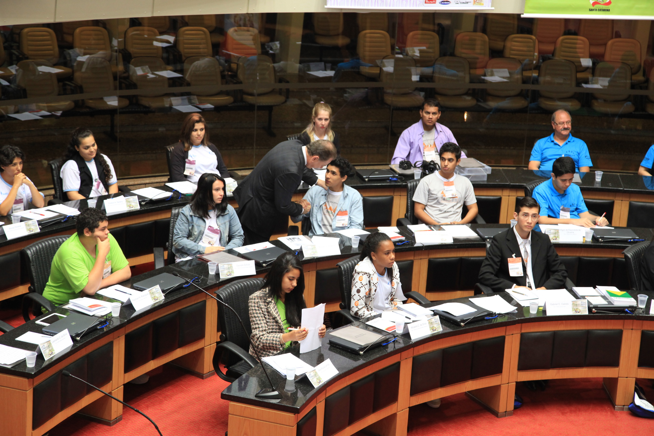 16ª Edição do Programa Parlamento Jovem Catarinense - Plenário Osni Régis. Foto: Miriam Zomer/Agência AL