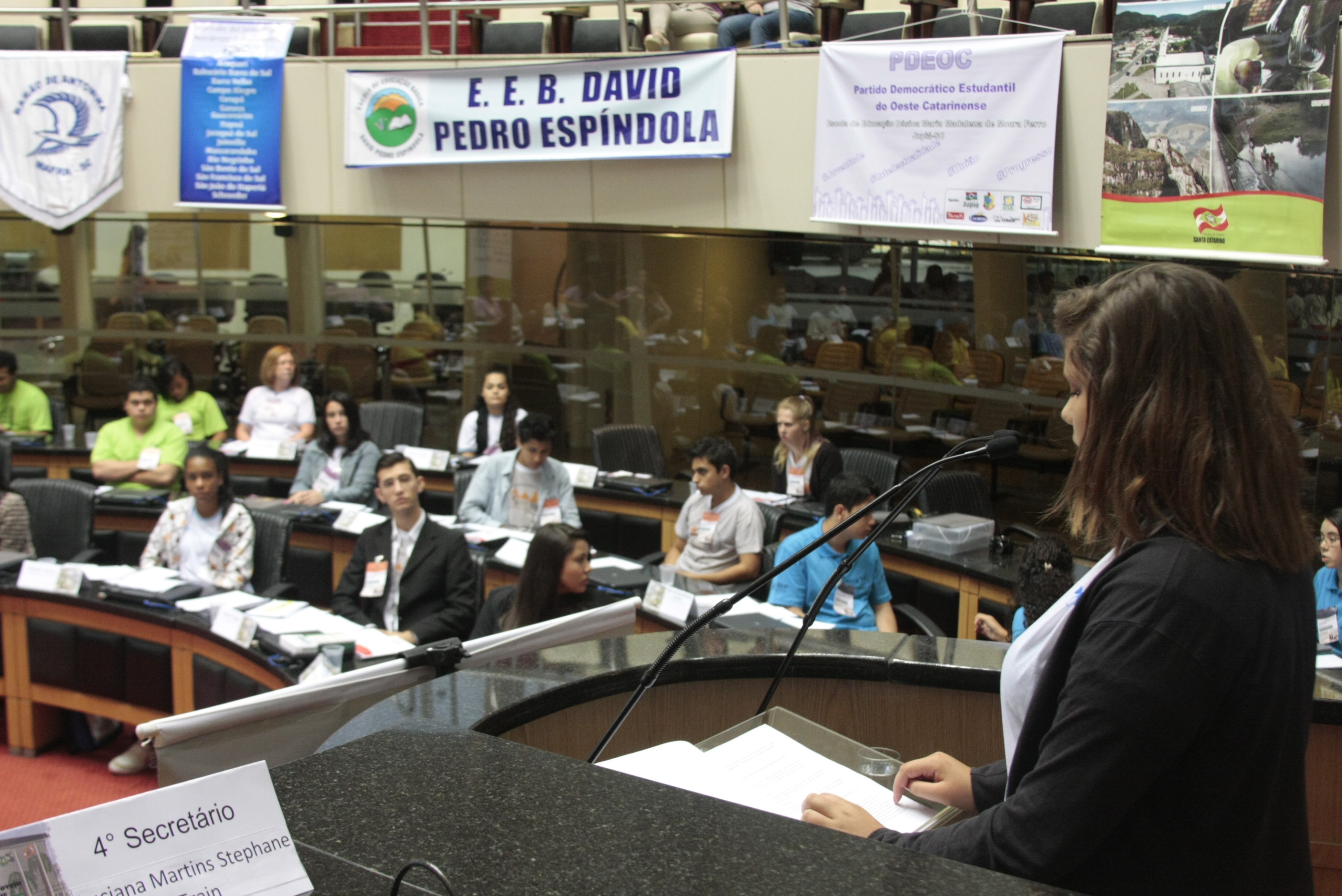 16ª Edição do Programa Parlamento Jovem Catarinense - Plenário Osni Régis. Fotos: Leonardo Gonçalves / Agencia AL