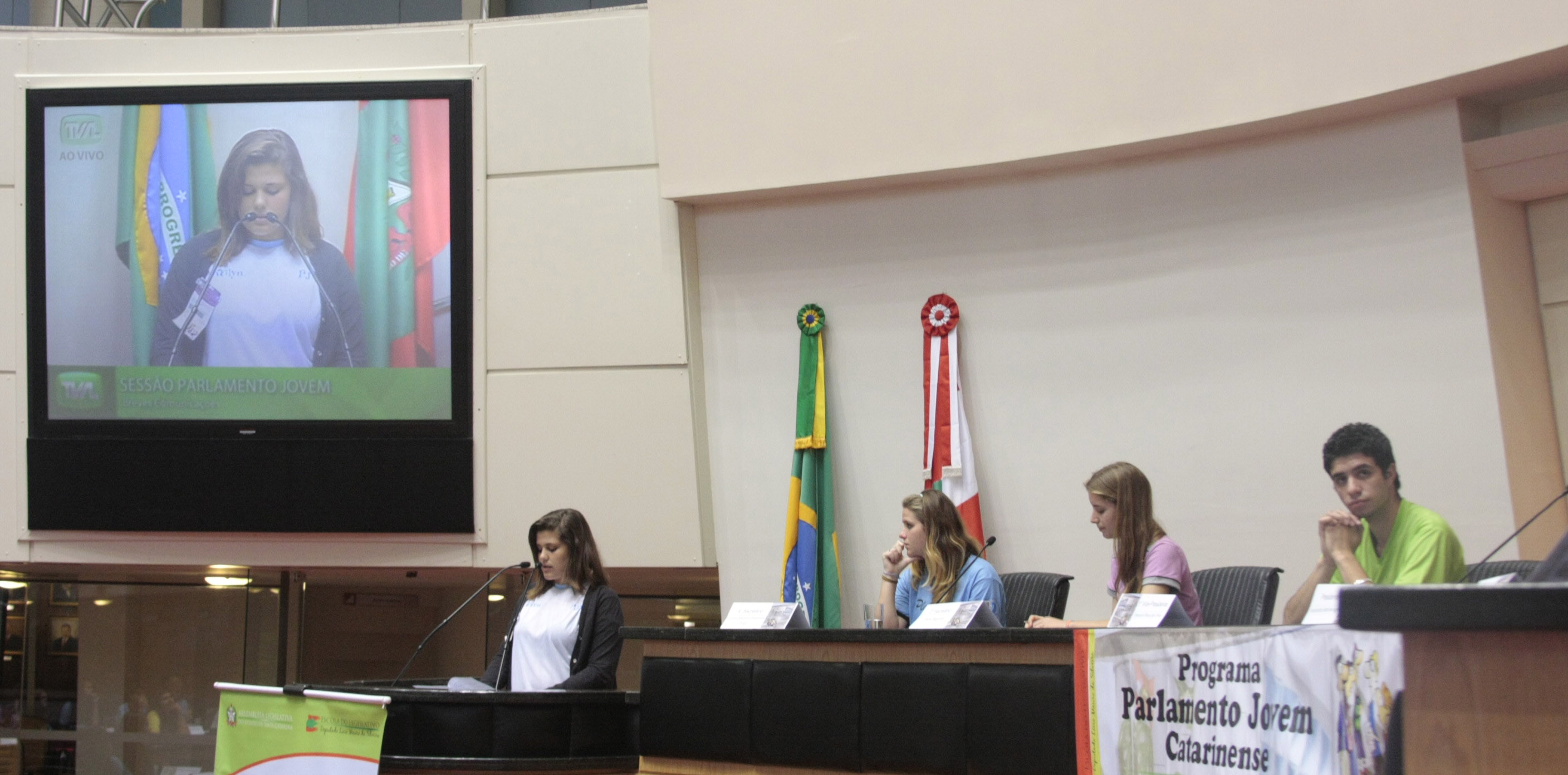 16ª Edição do Programa Parlamento Jovem Catarinense - Plenário Osni Régis. Fotos: Leonardo Gonçalves / Agencia AL
