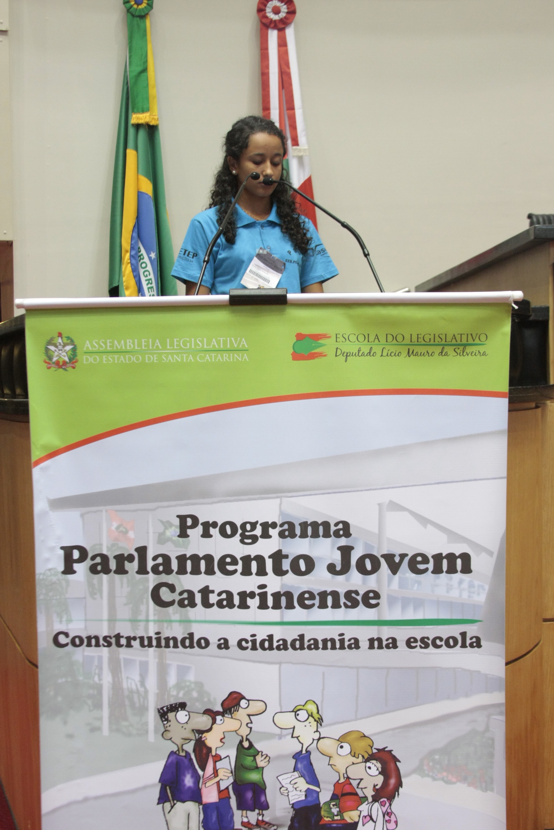 16ª Edição do Programa Parlamento Jovem Catarinense - Plenário Osni Régis. Fotos: Leonardo Gonçalves / Agencia AL