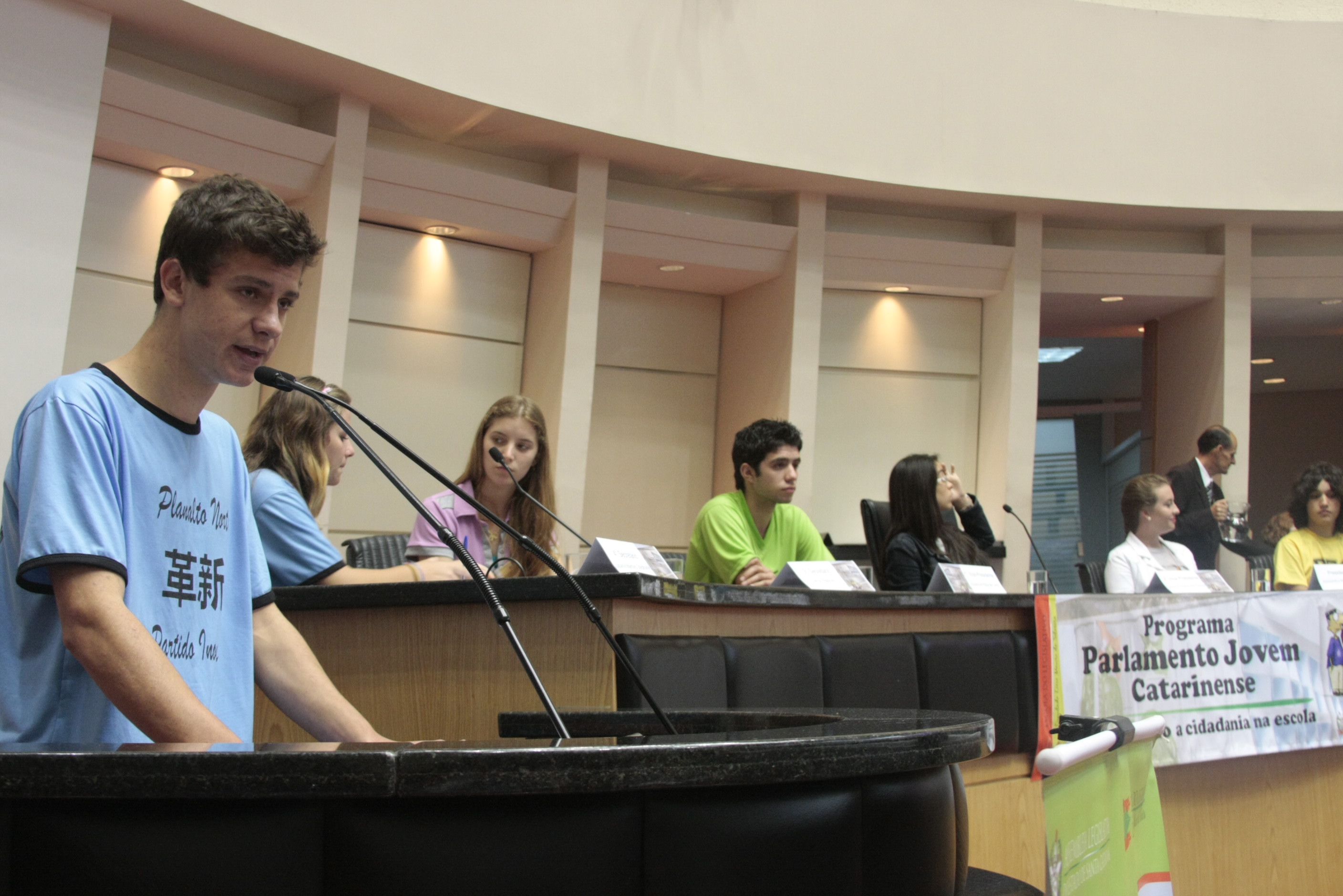16ª Edição do Programa Parlamento Jovem Catarinense - Plenário Osni Régis. Fotos: Leonardo Gonçalves / Agencia AL