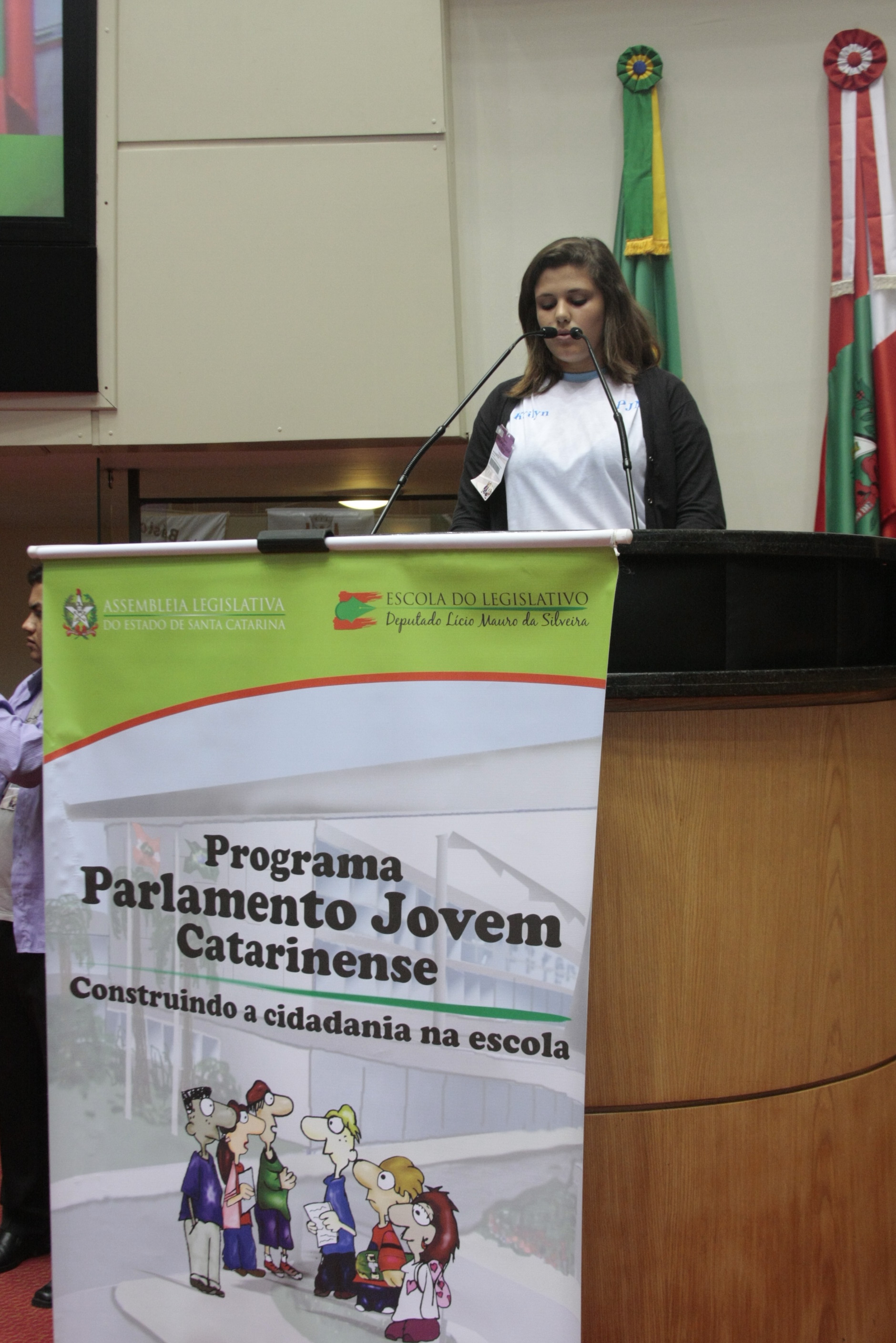 16ª Edição do Programa Parlamento Jovem Catarinense - Plenário Osni Régis. Fotos: Leonardo Gonçalves / Agencia AL