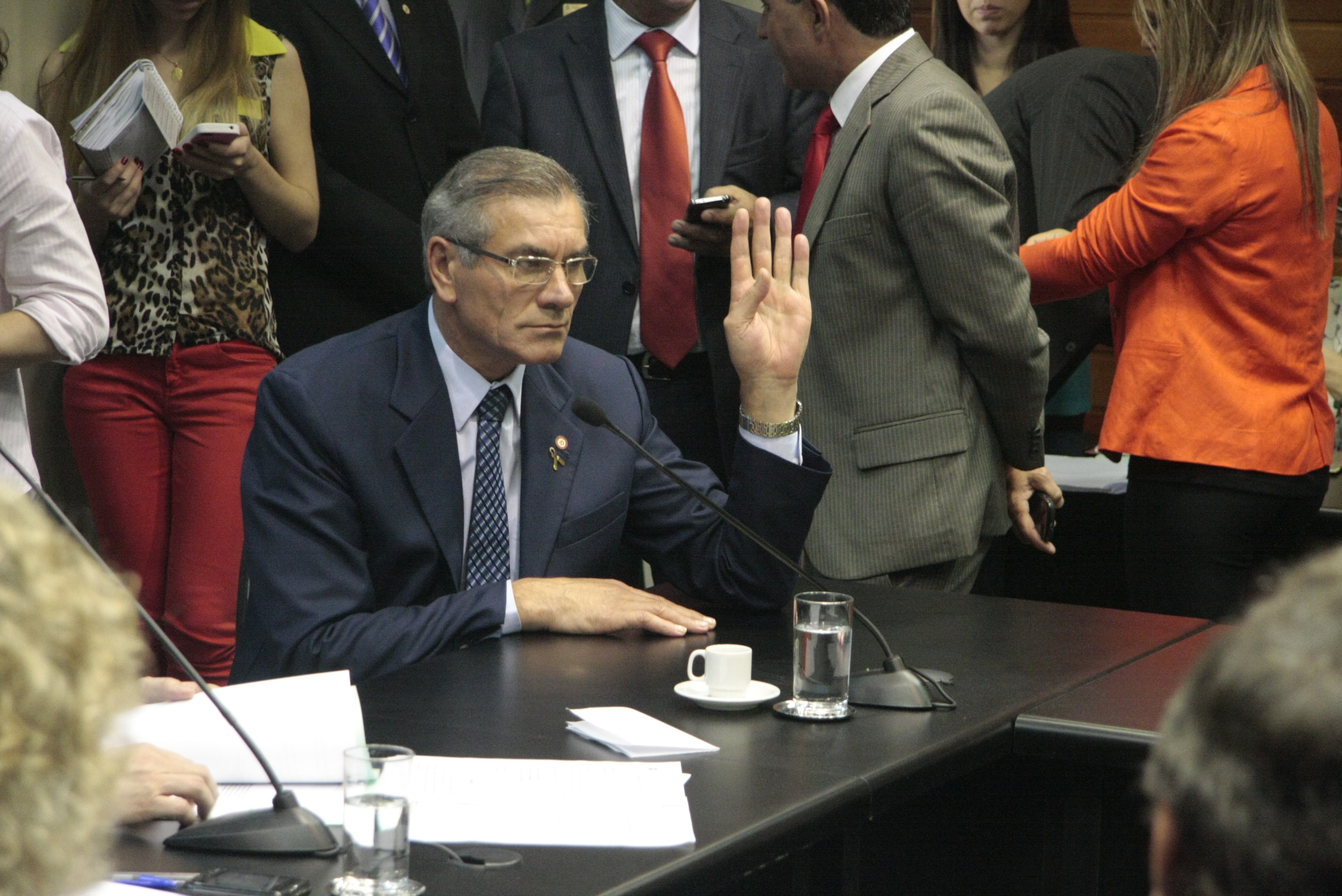 Deputado Silvio Dreveck (PP). Reunião da Comissão de Constituição e Justiça. Foto: Fábio Queiroz / Agência AL