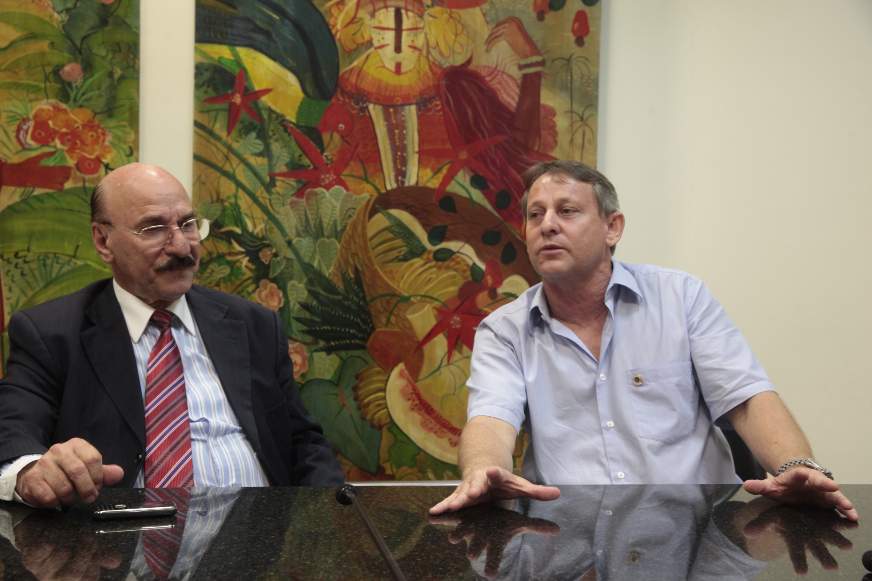 Entrevista com Dep Manoel Mota e Vereador de Palhoça Isnardo Brandt - Foto: Carlos Kilian/Agencia AL