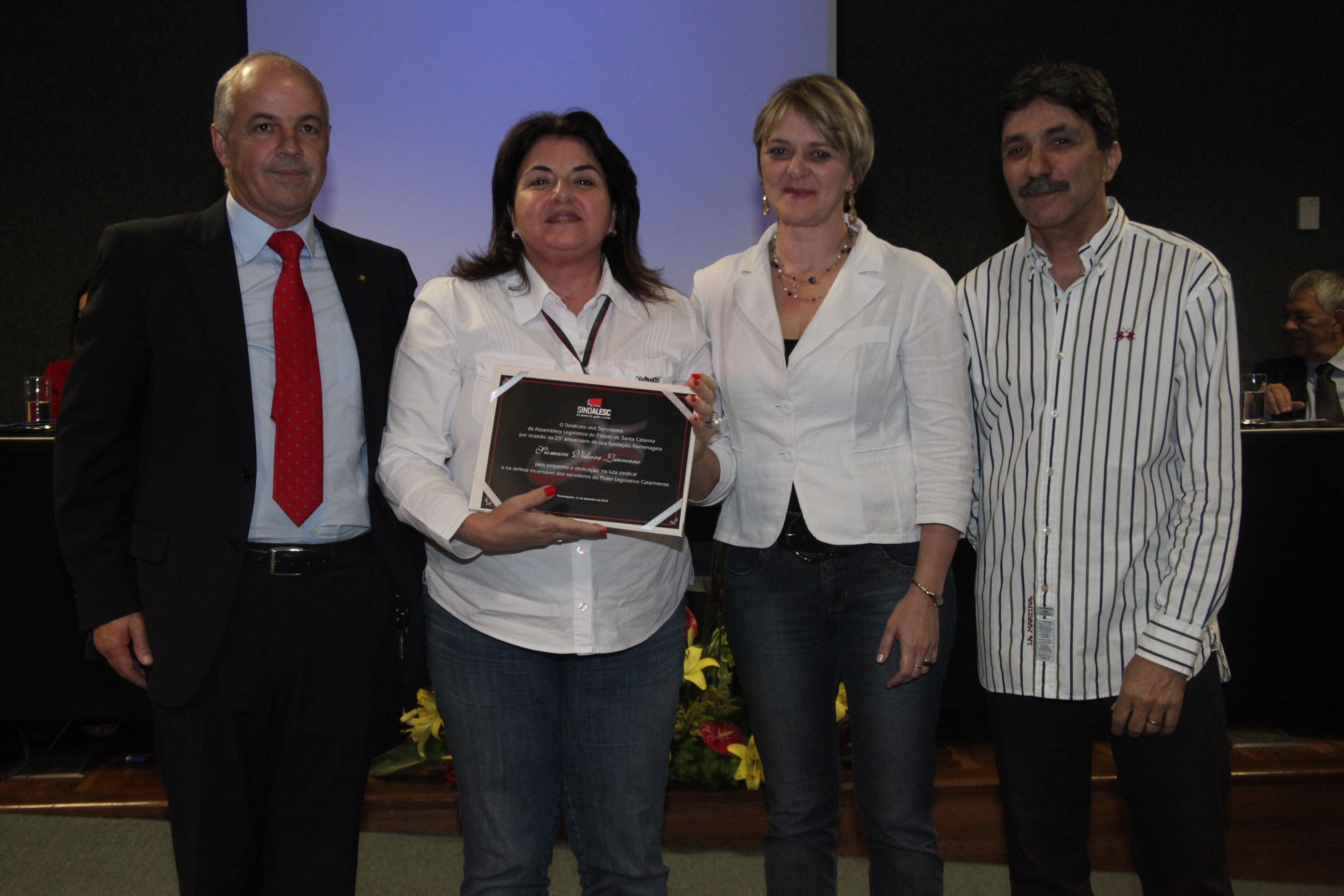 Homenagem 25 Anos Sindalesc. Foto: Fábio Queiroz / Agência AL